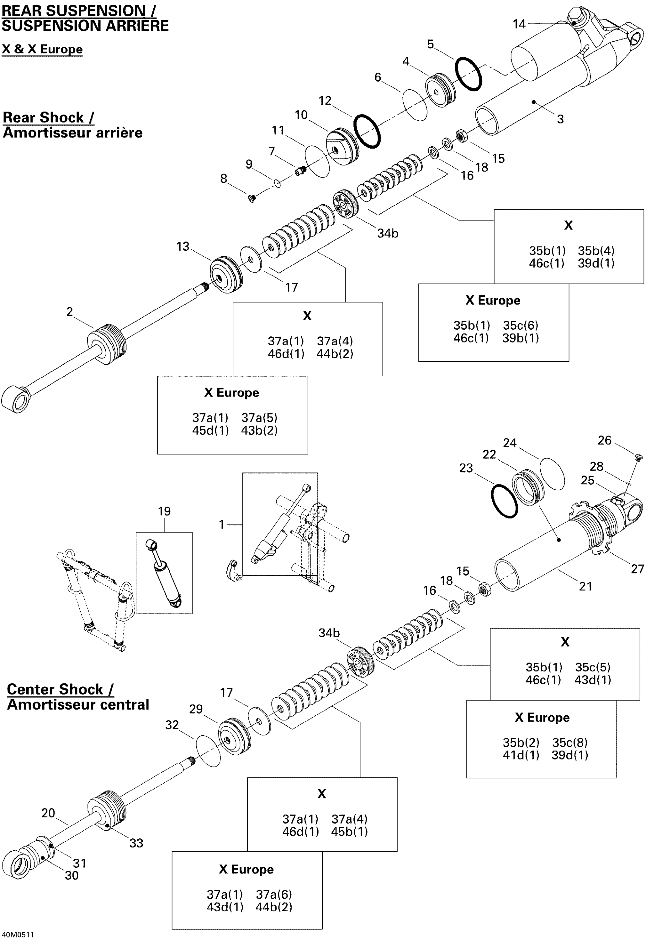 Take Apart Shock, Rear X