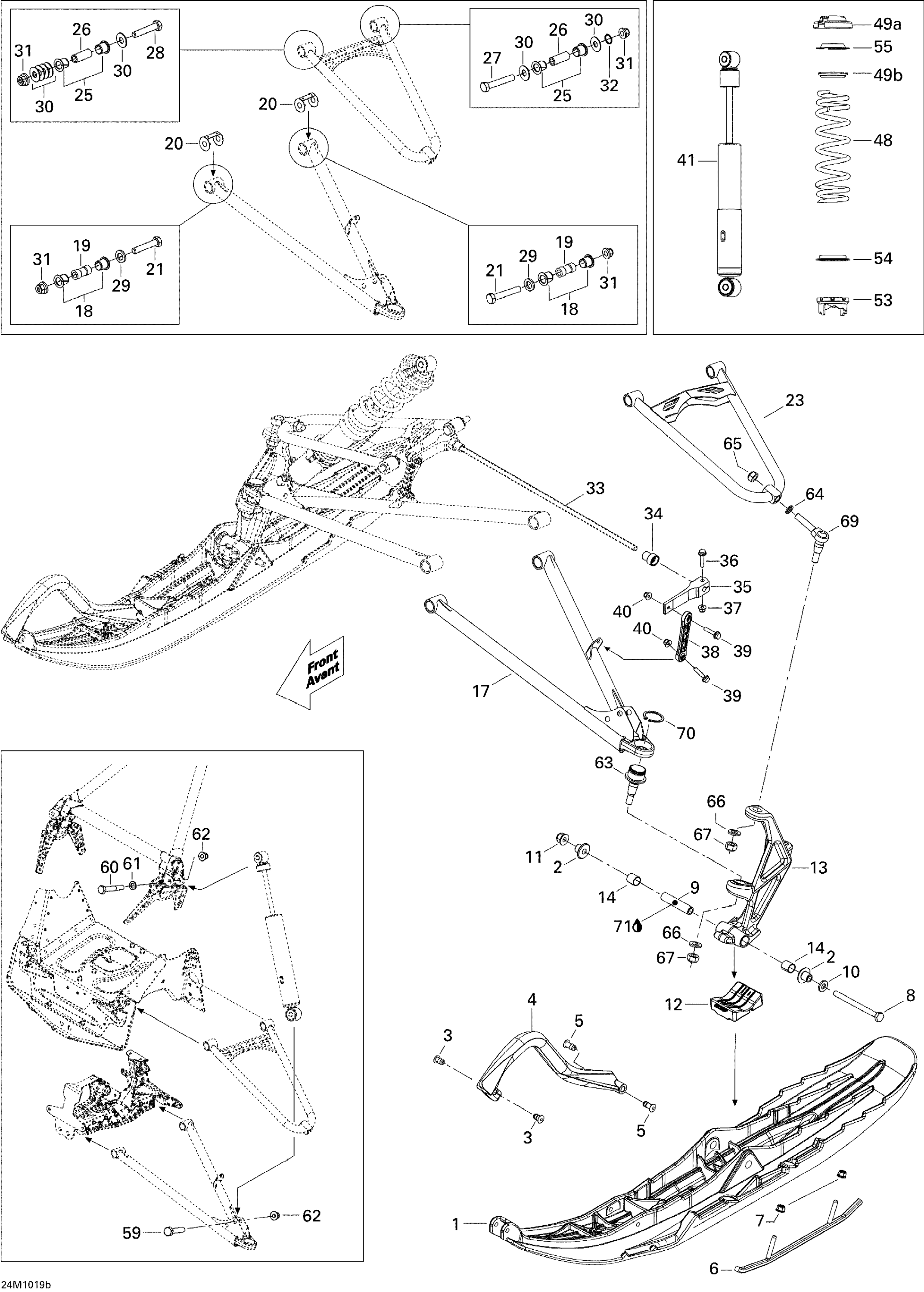 Схема узла: Front Suspension And Ski LE 1200