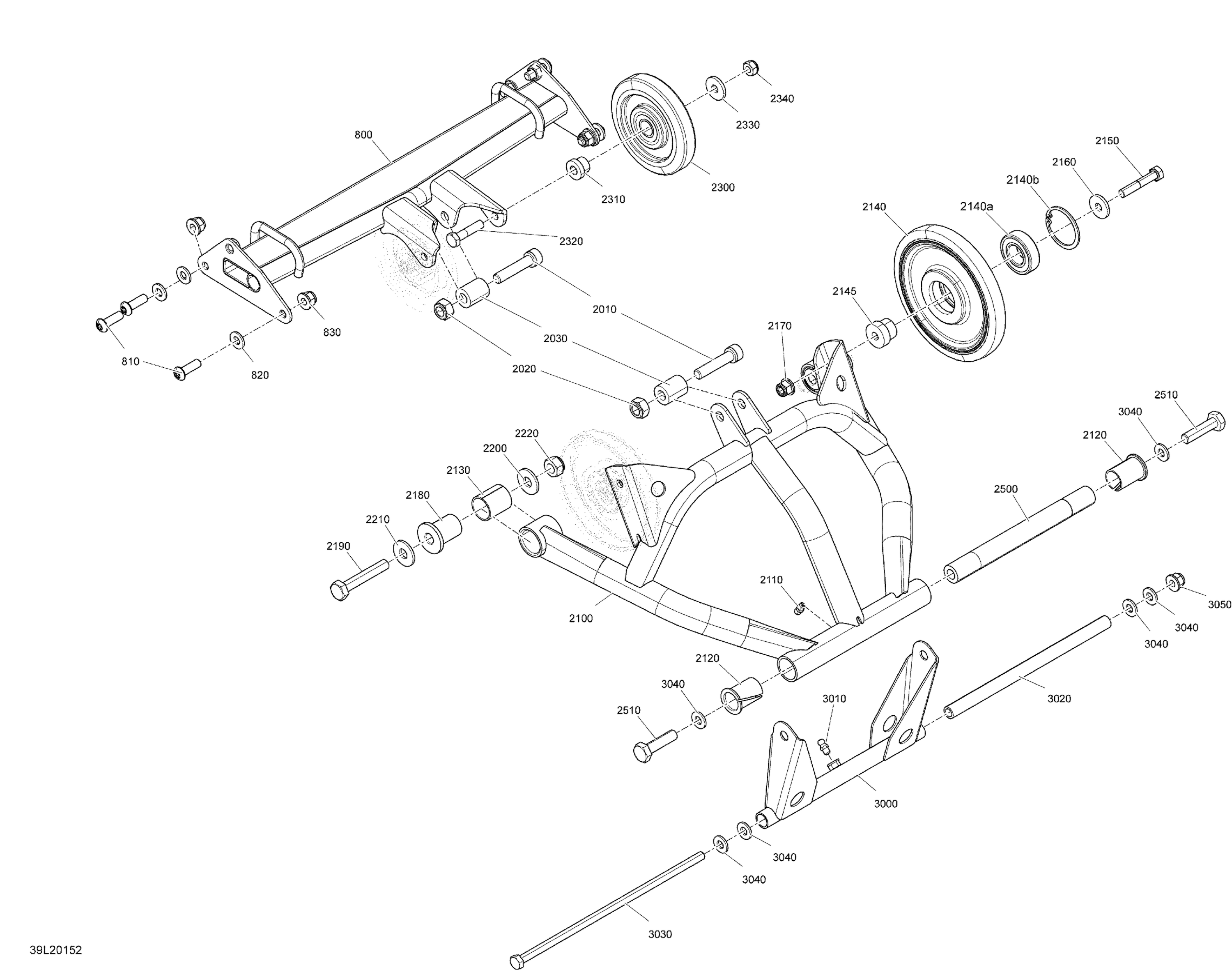 Suspension, Rear - Upper Section - RE 3900 - SKU SELM