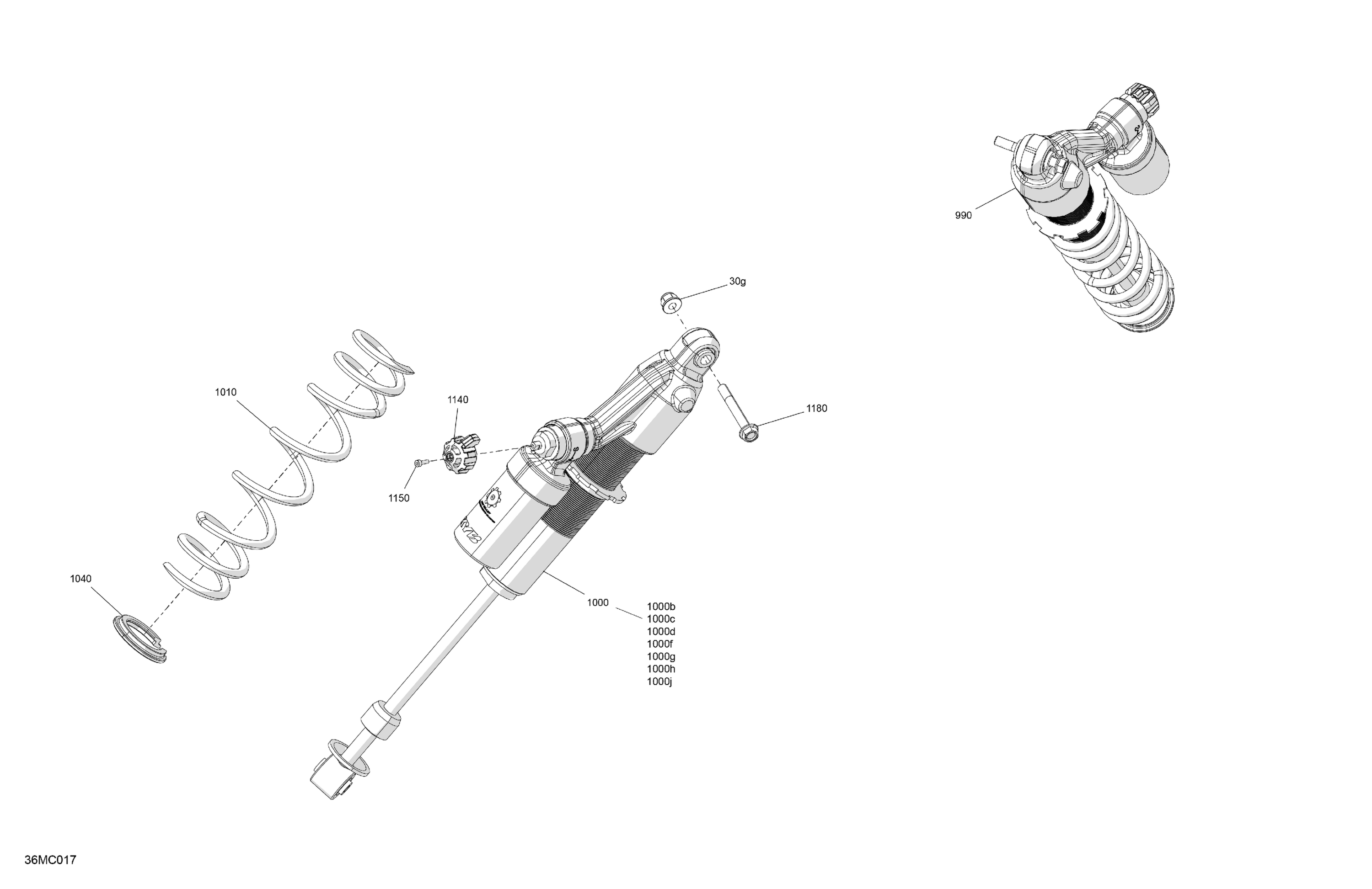 Схема узла: Suspension - Front Shock