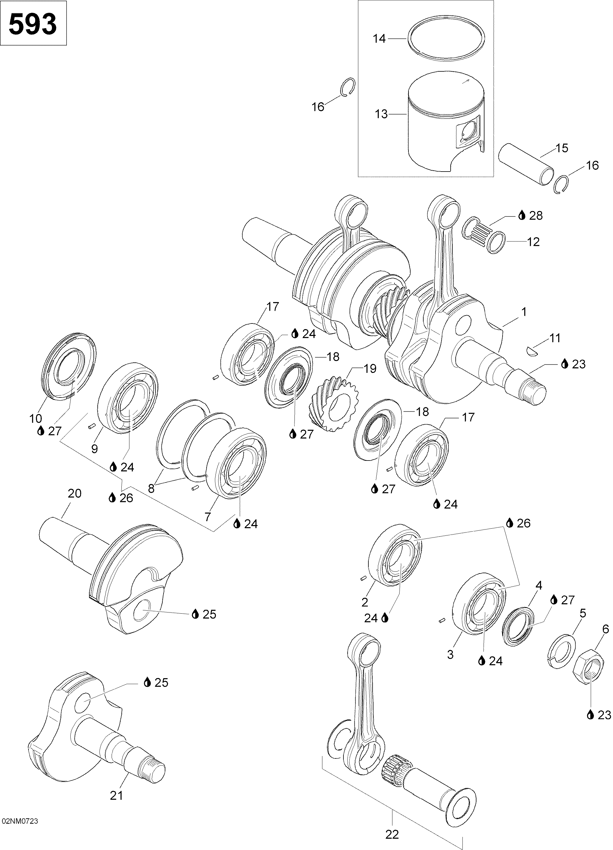 Схема узла: Crankshaft, 593