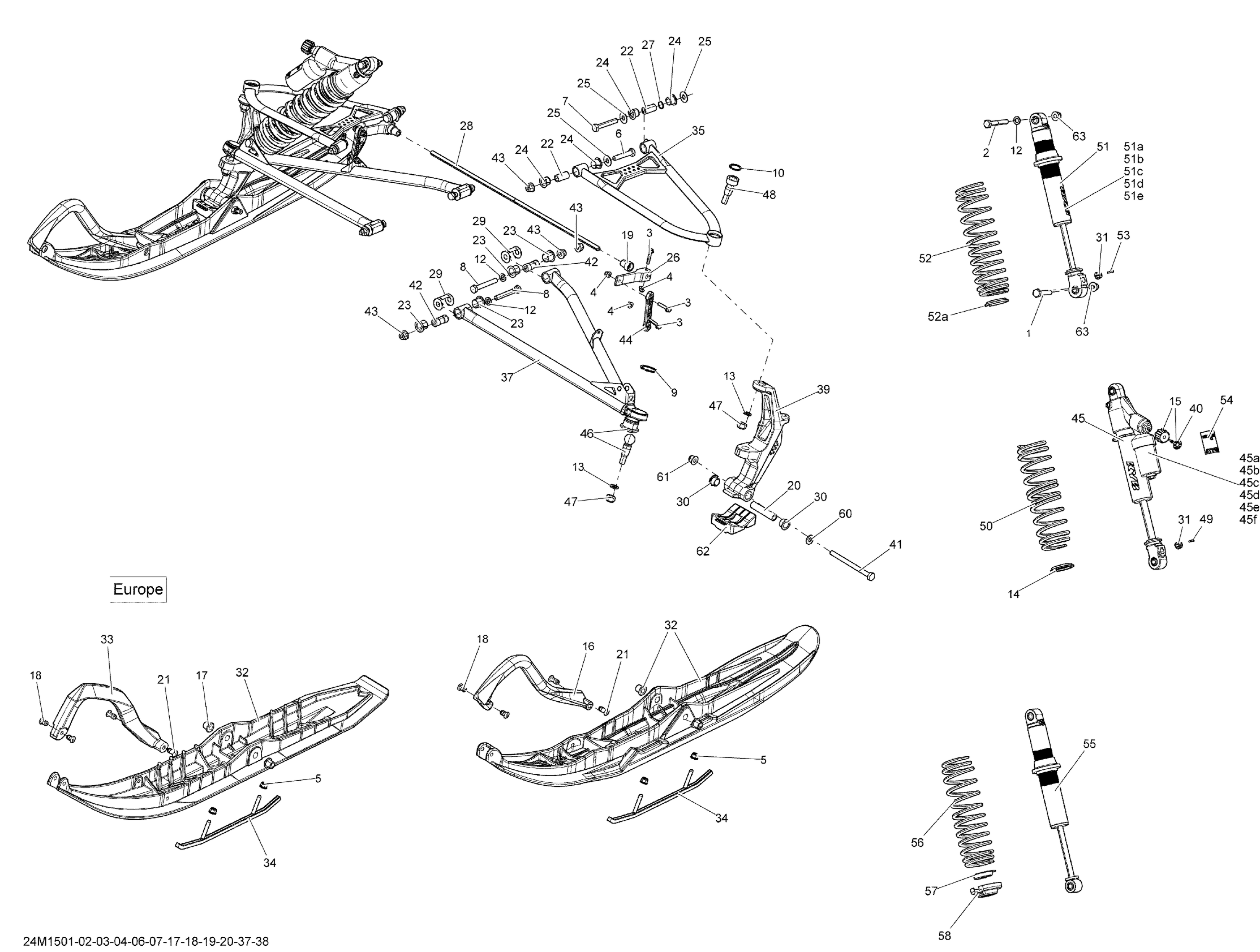 Front Suspension And Ski _24M1506