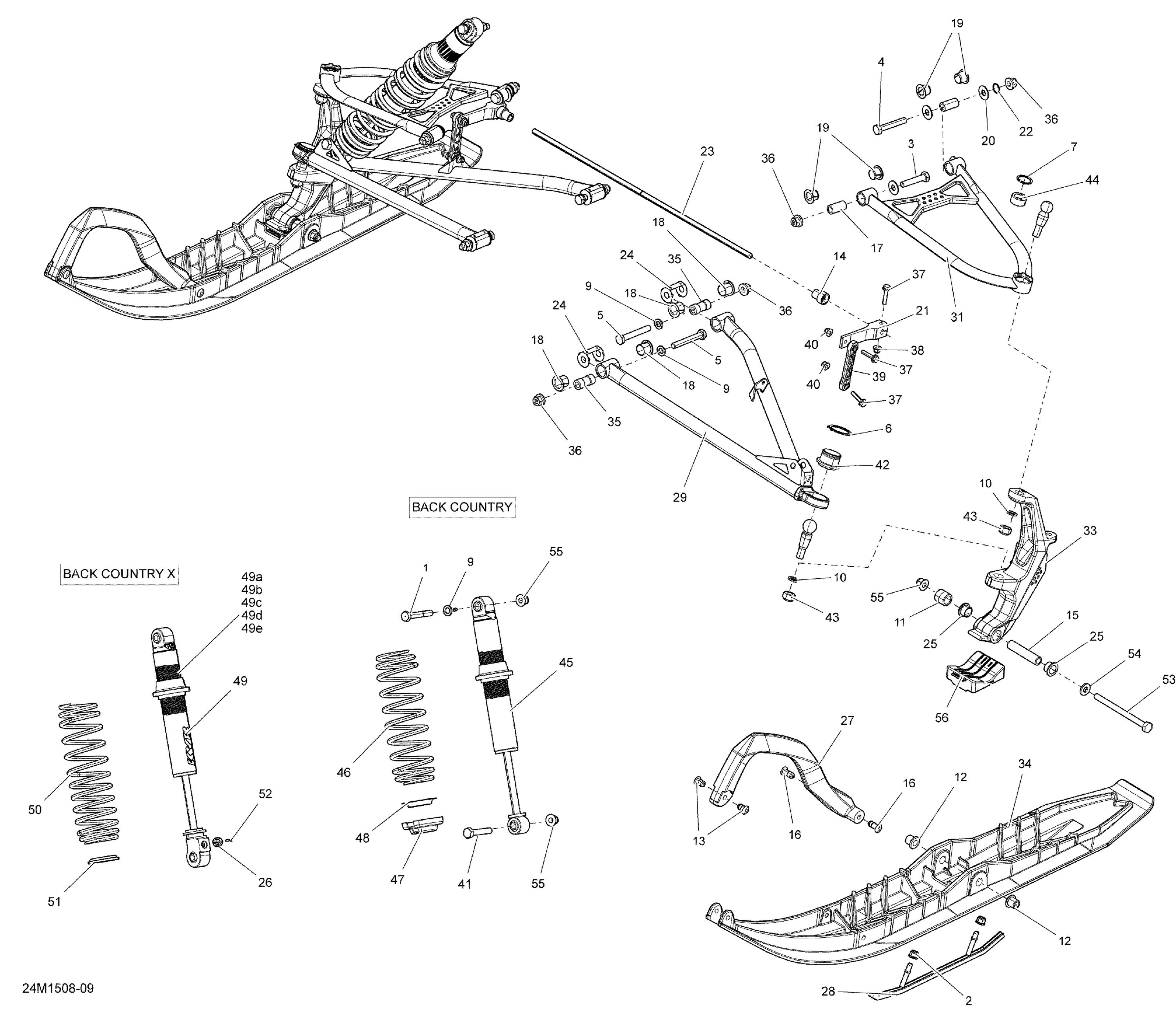 Схема узла: Front Suspension And Ski _24M1508