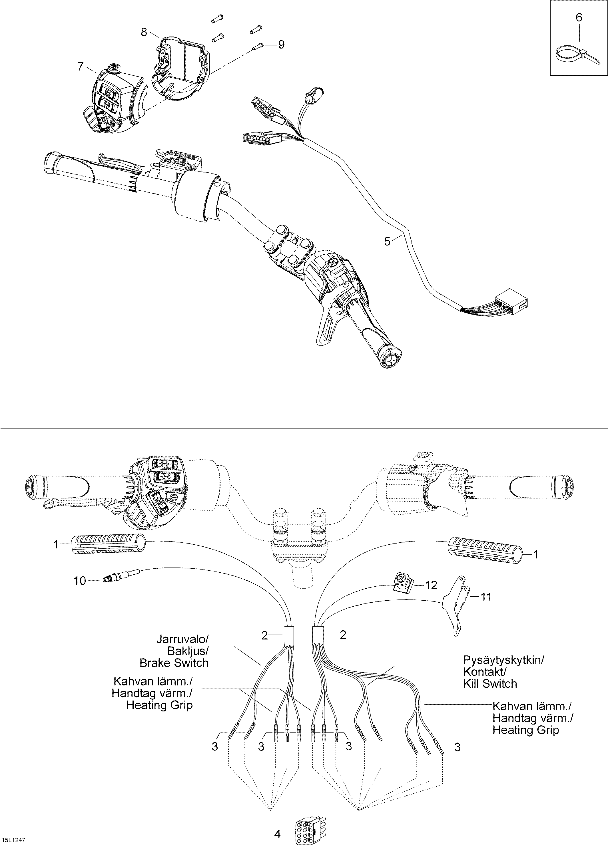 Схема узла: Steering harness