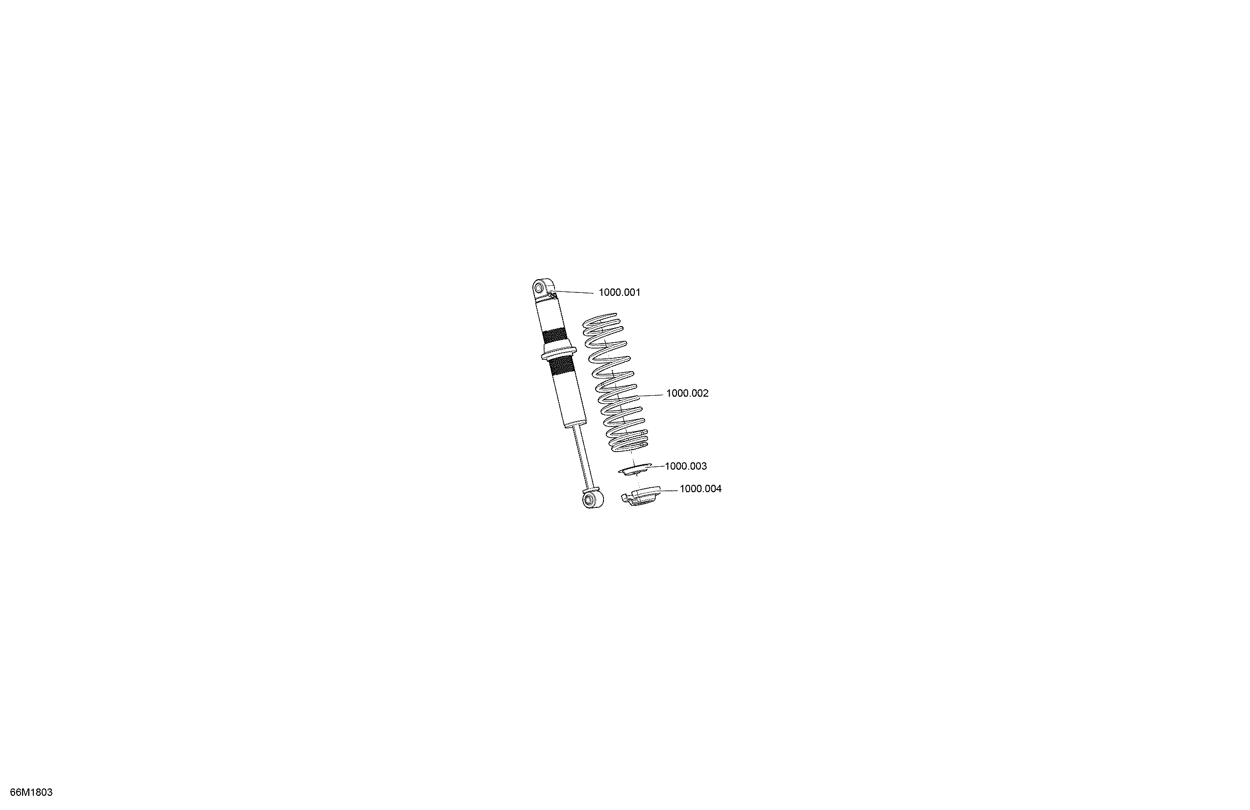 Front Shocks MXZ - 1200 4-TEC - Package Blizzard