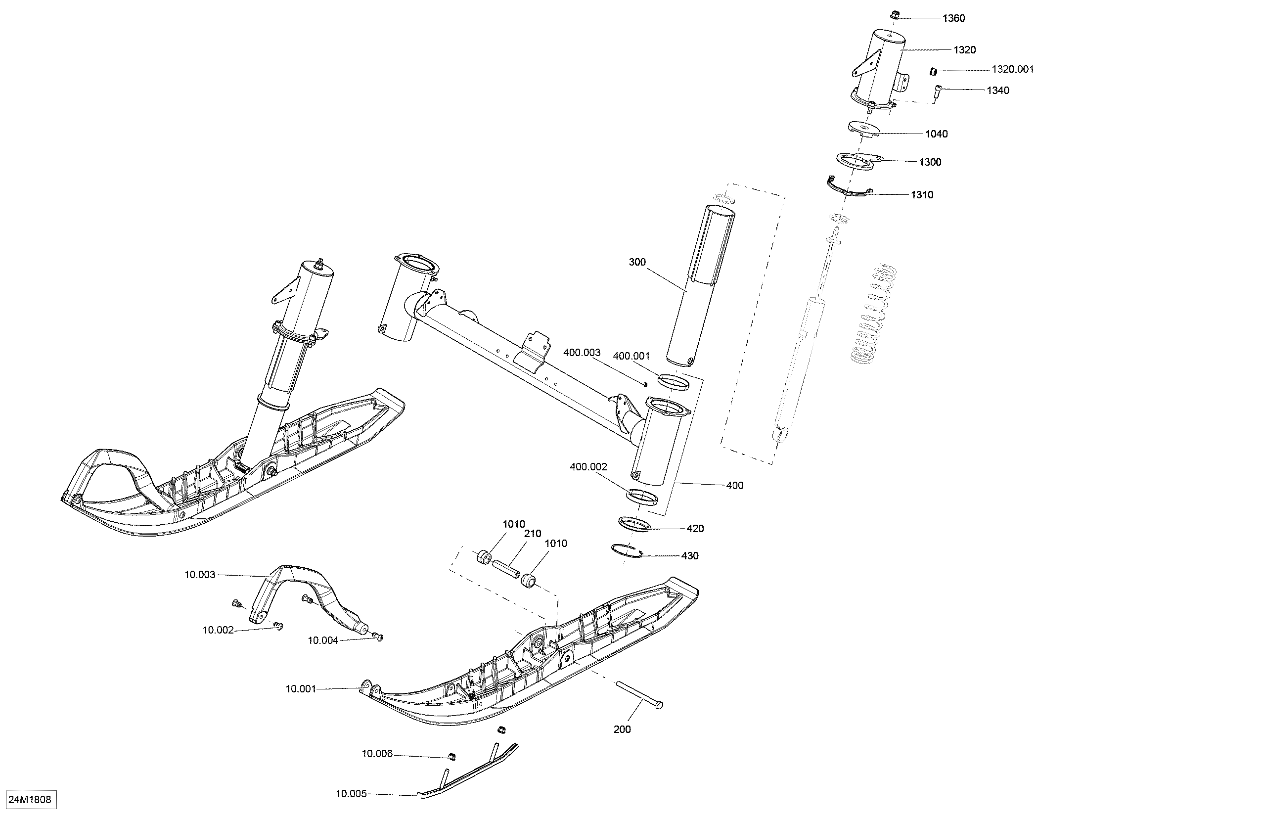 Схема узла: Front Suspension And Ski Tundra