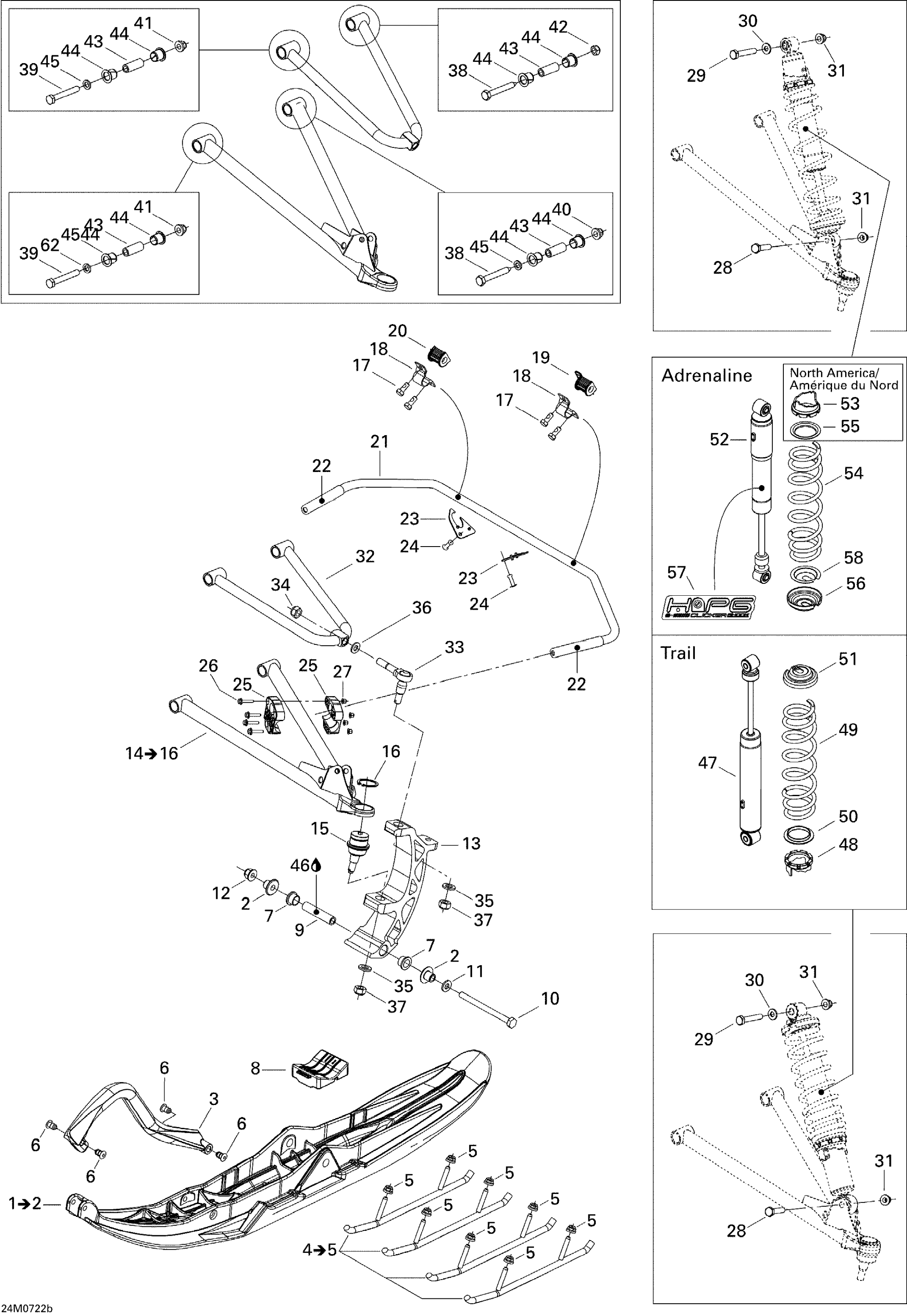 Схема узла: Front Suspension And Ski TRAIL