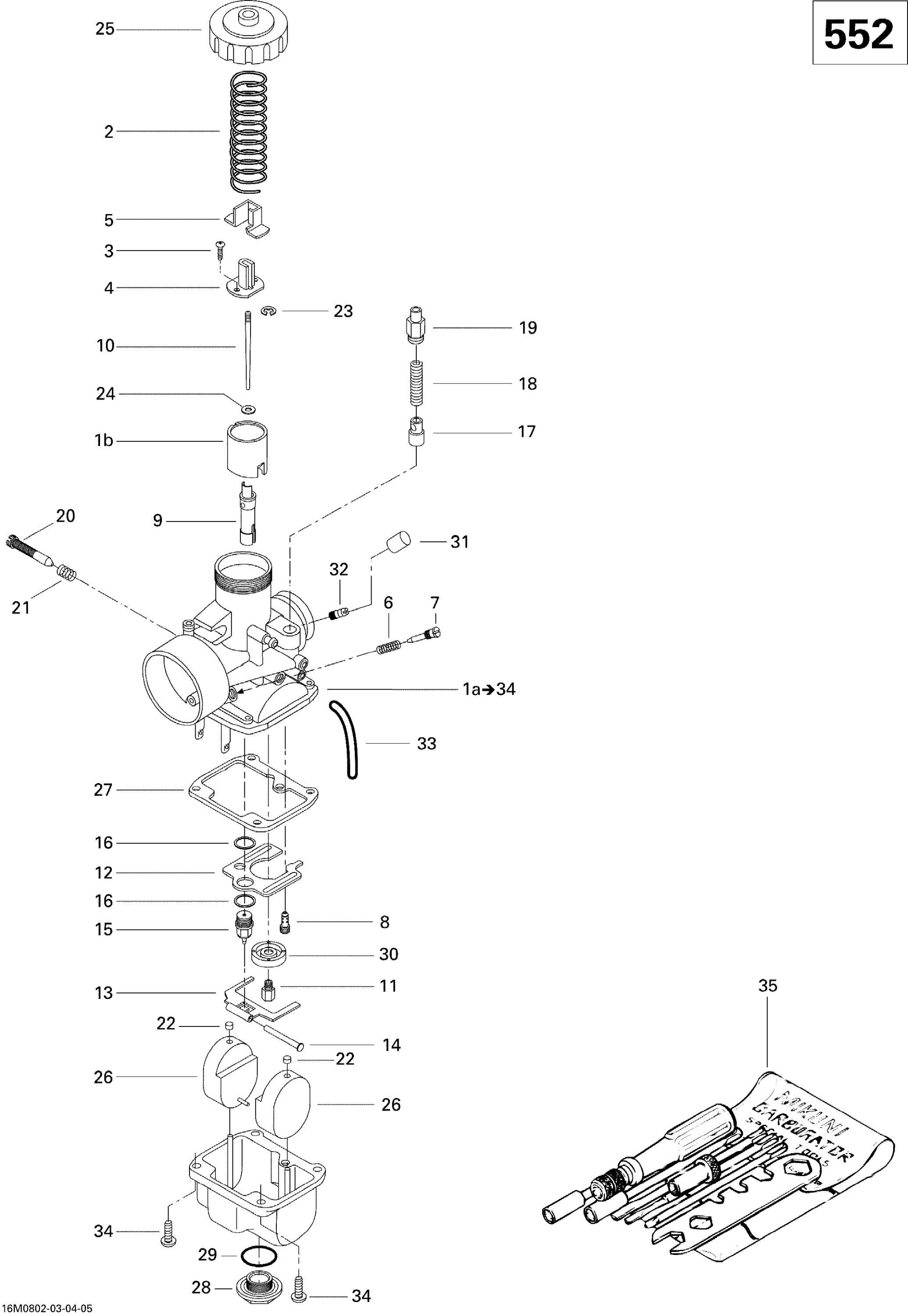 Carburetor MX Z 552