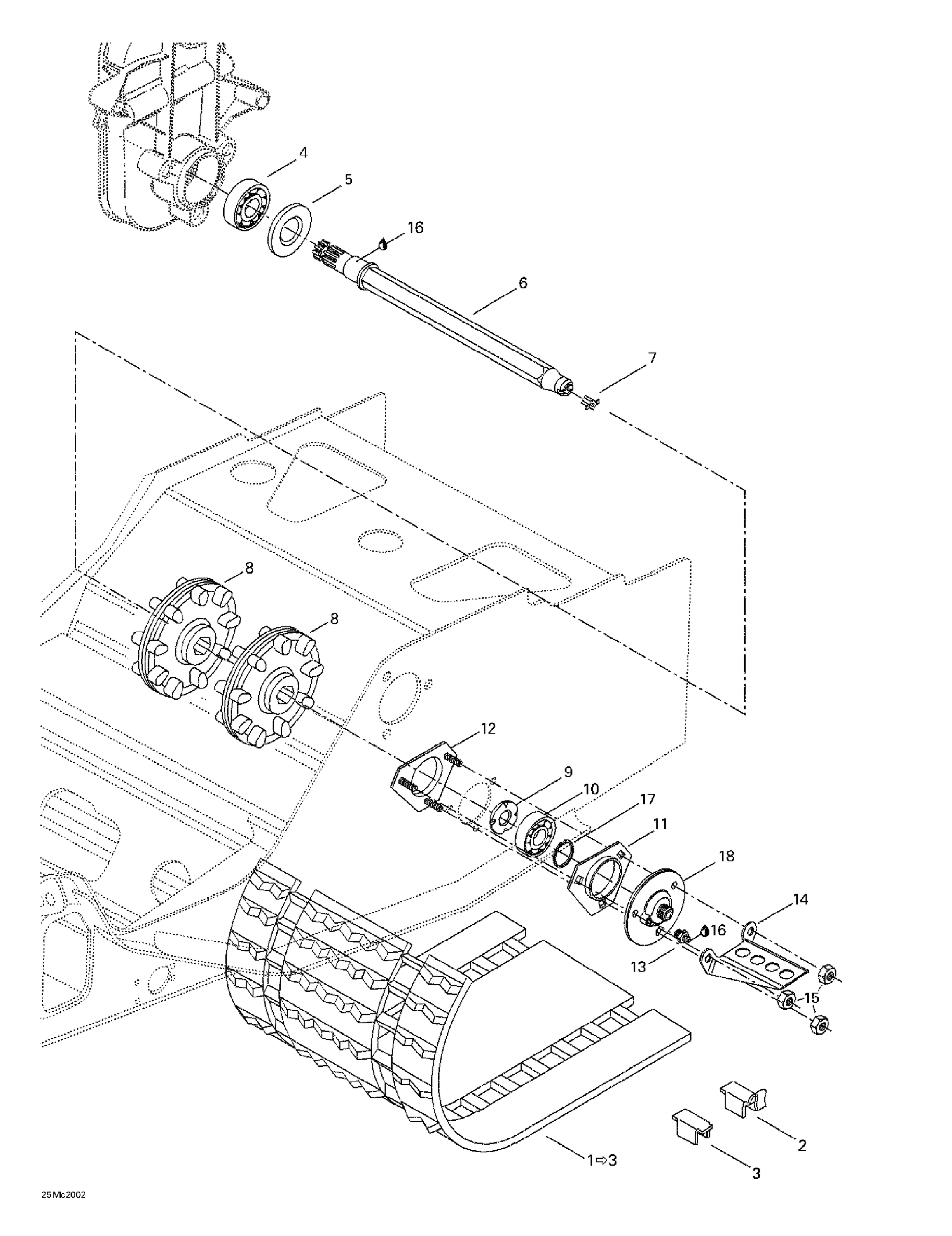 Схема узла: Drive Axle And Track