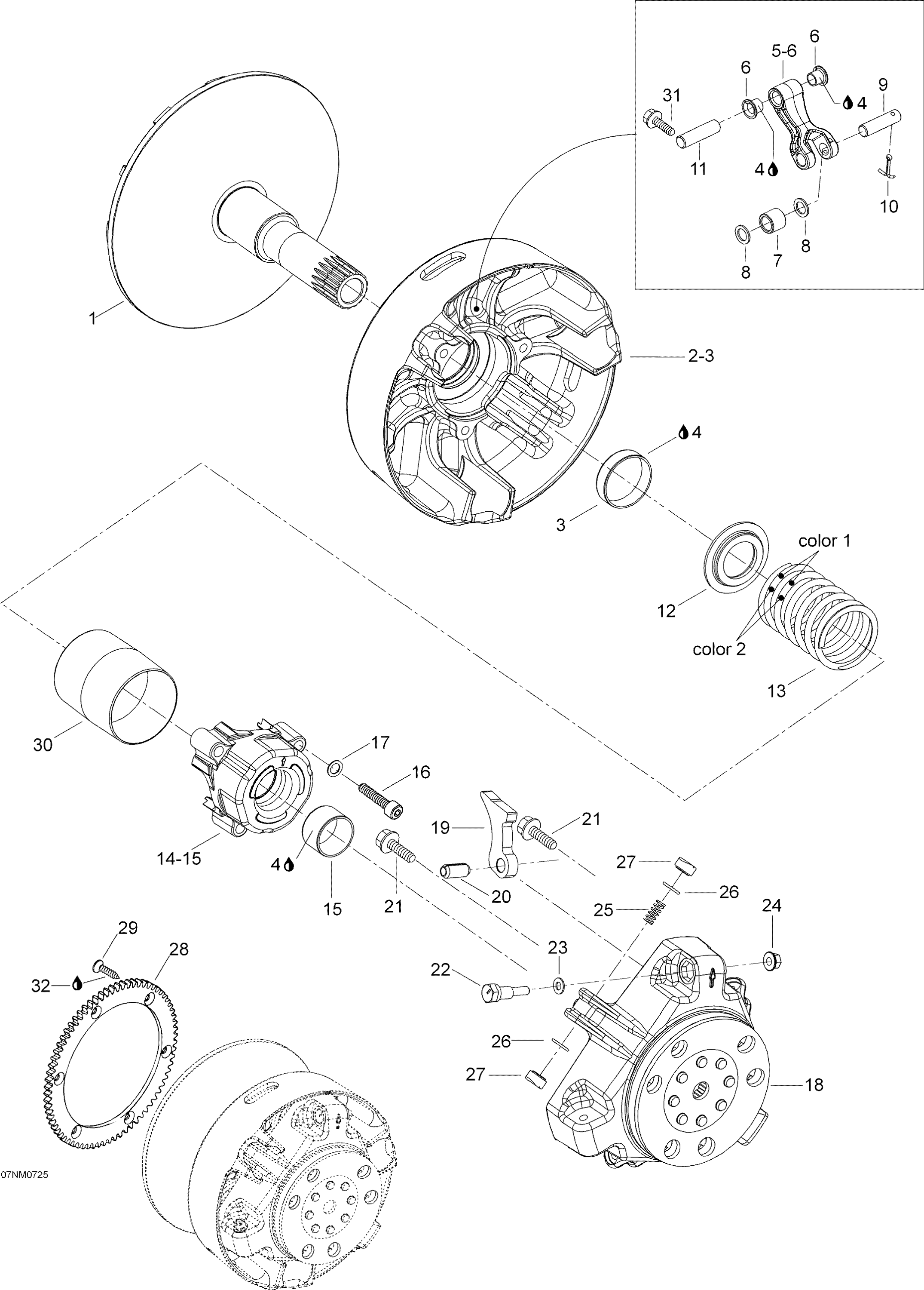 Схема узла: Drive Pulley