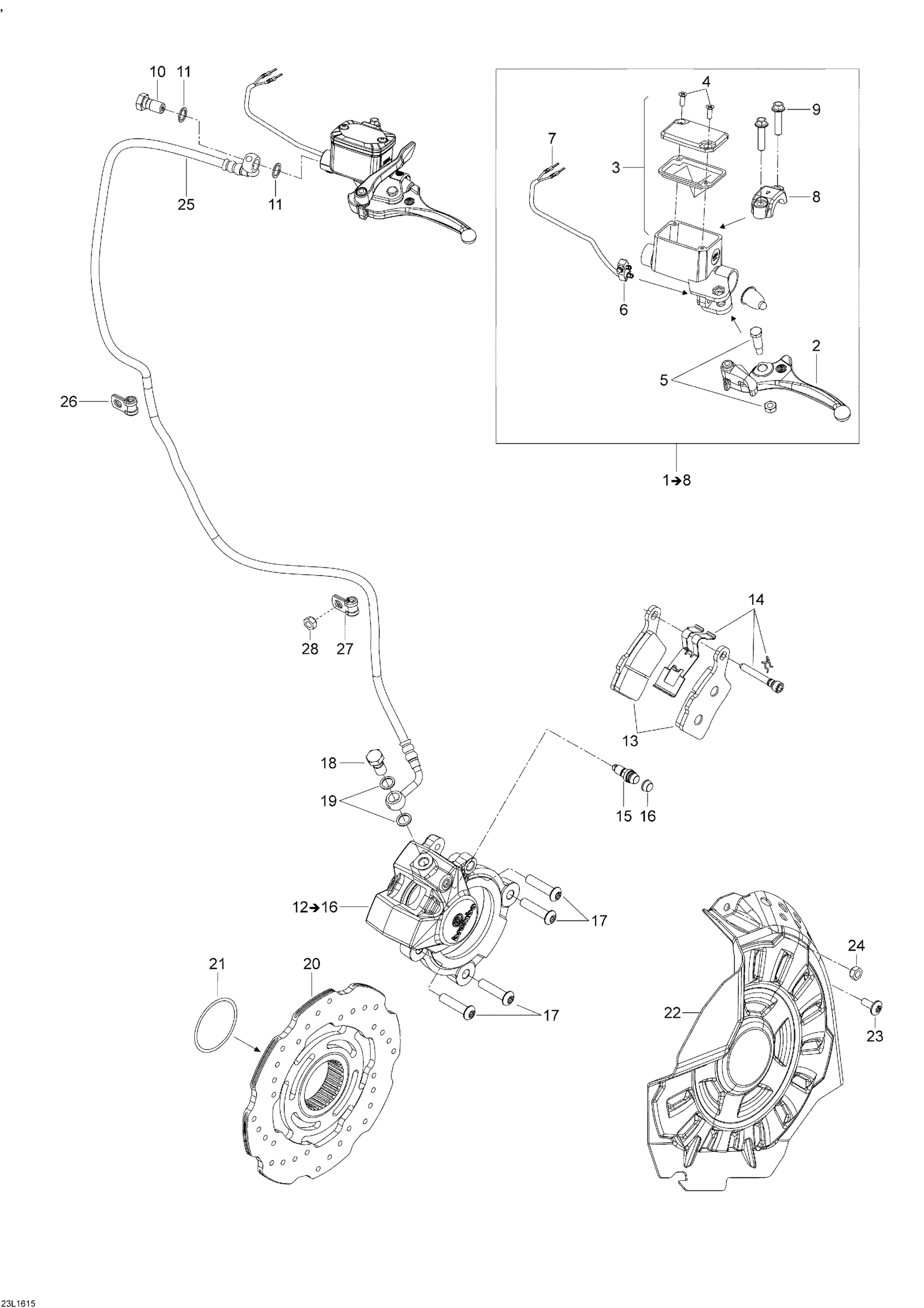 Схема узла: Hydraulic Brakes