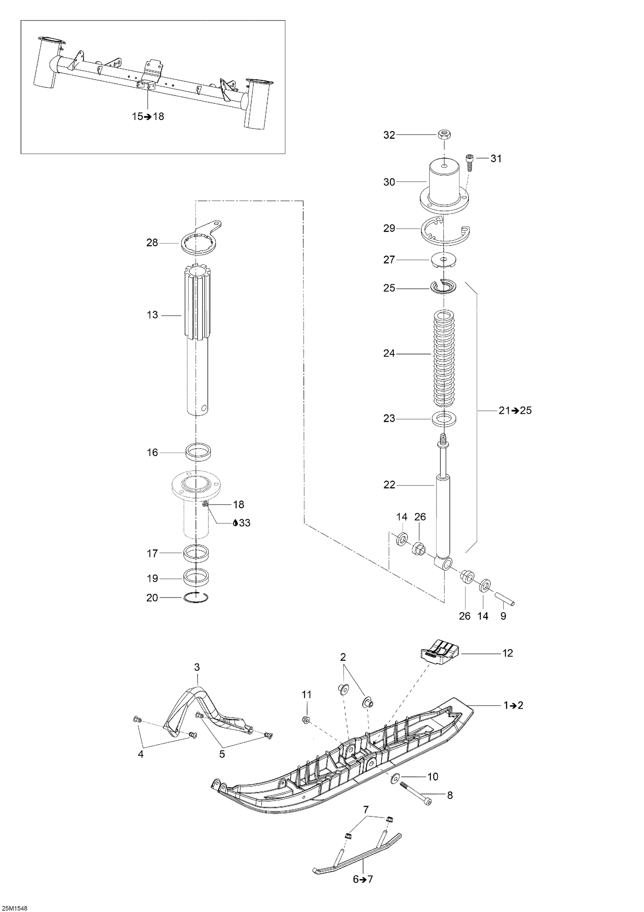 Схема узла: Front Suspension _25M1548