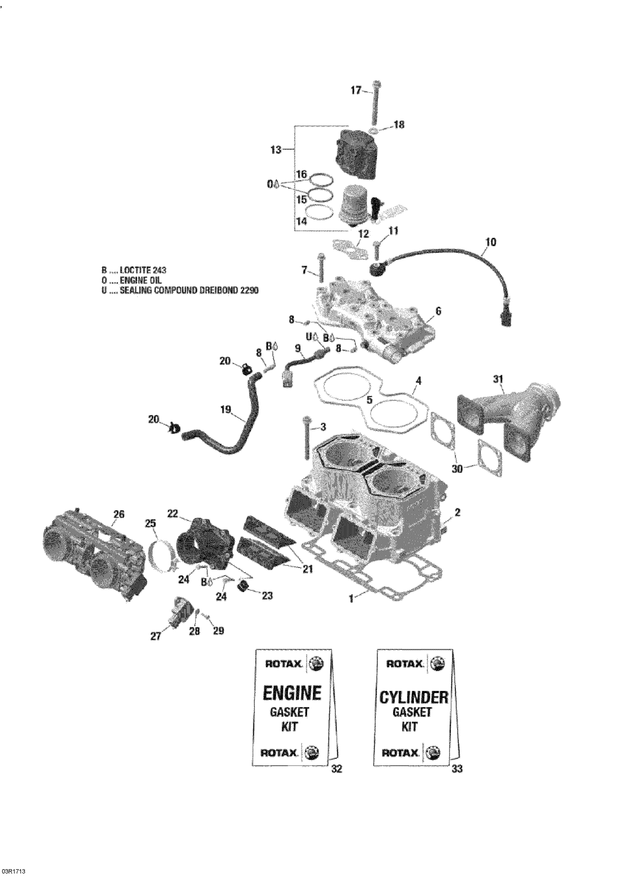 Cylinder And Cylinder Head - 800 E-TEC