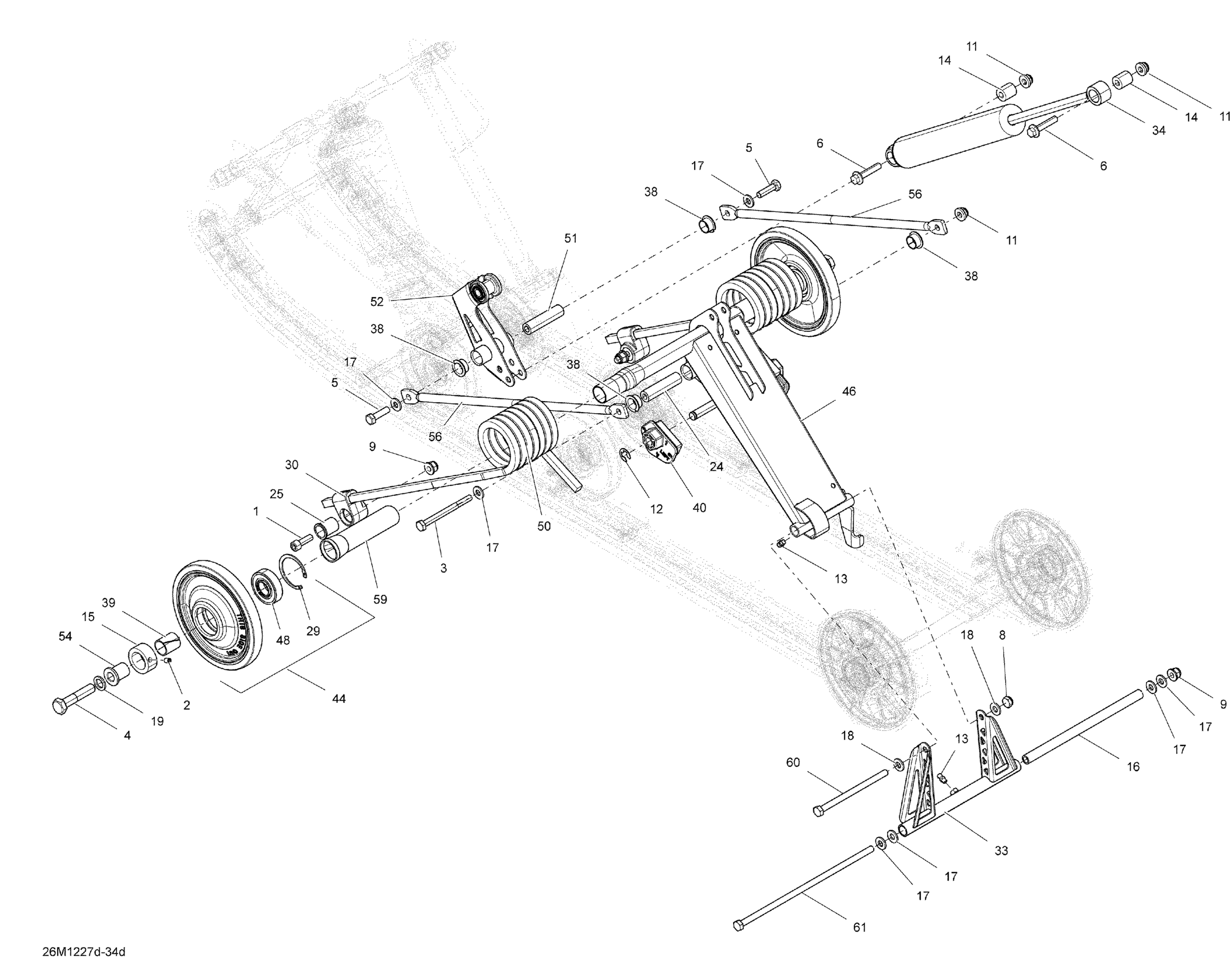 Схема узла: Rear Suspension Rear Arm(STD,Sport)