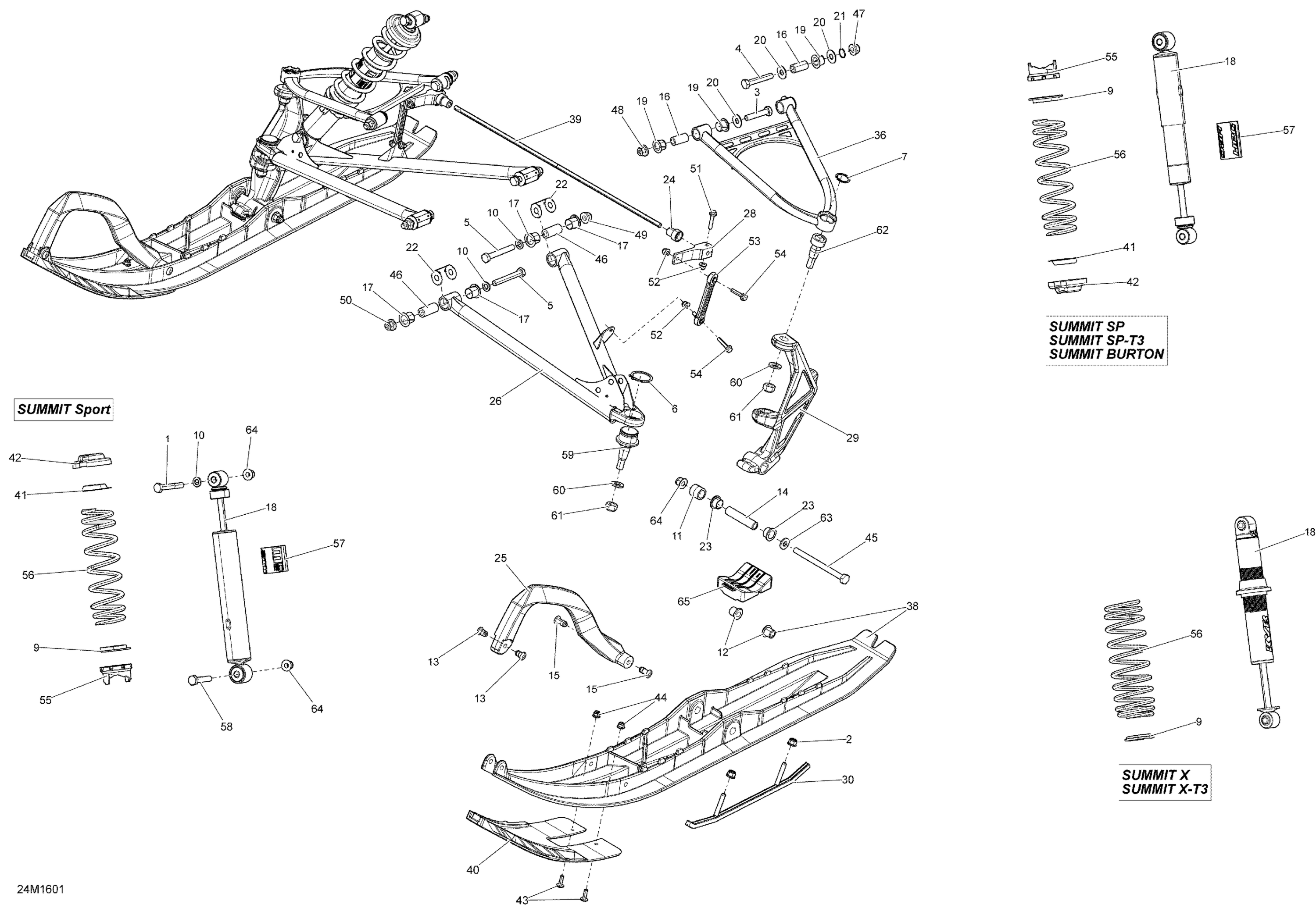 Схема узла: Front Suspension And Ski - All Models