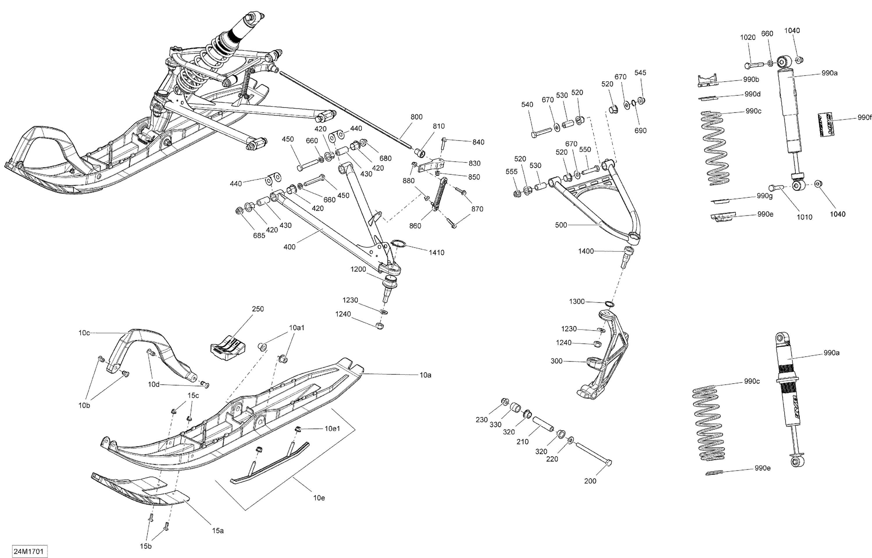 Схема узла: Front Suspension And Ski