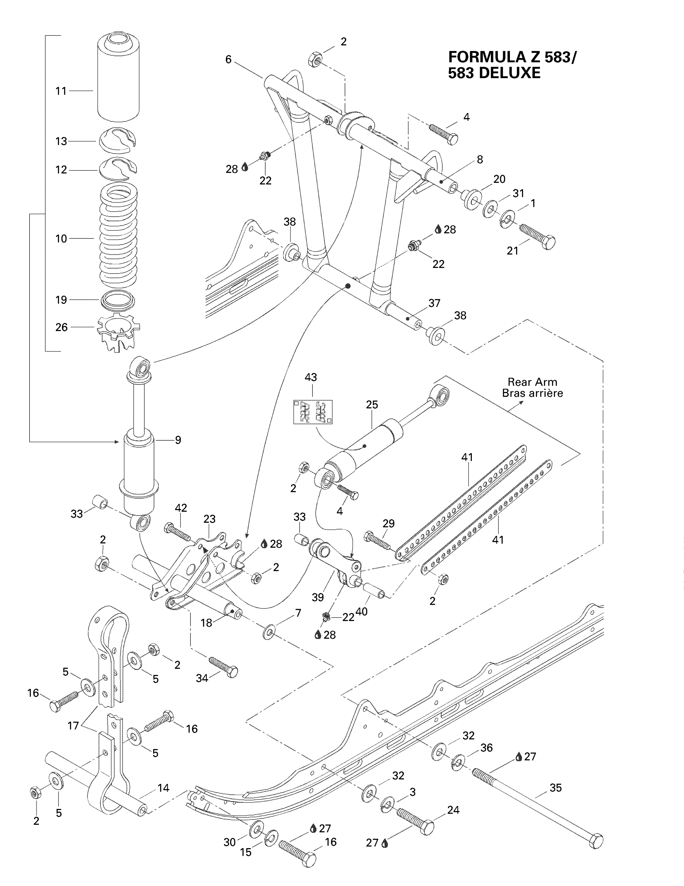 Схема узла: Front Arm, Rear Suspension