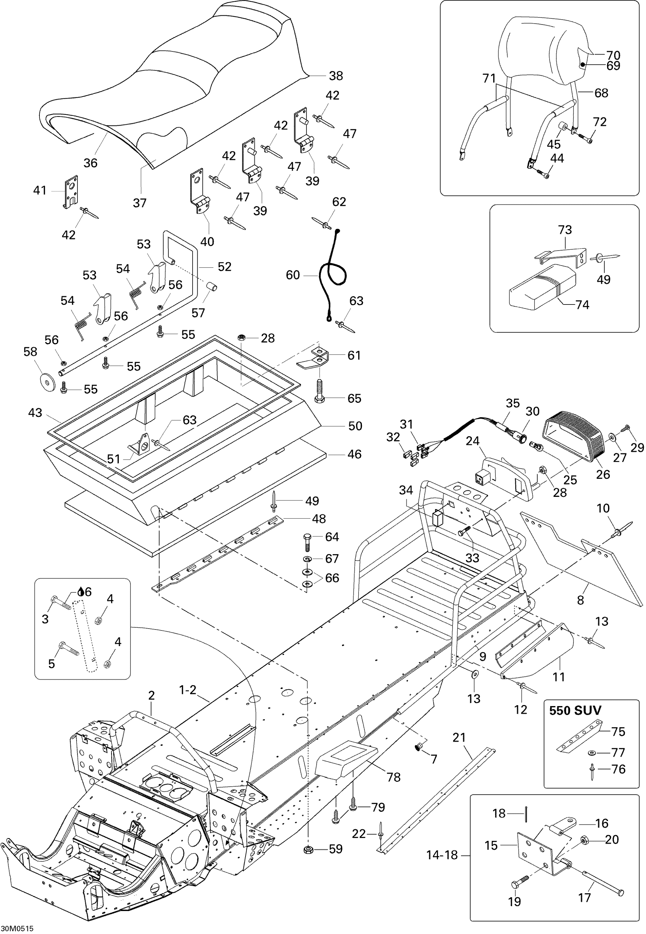 Frame And Seat 600 SUV