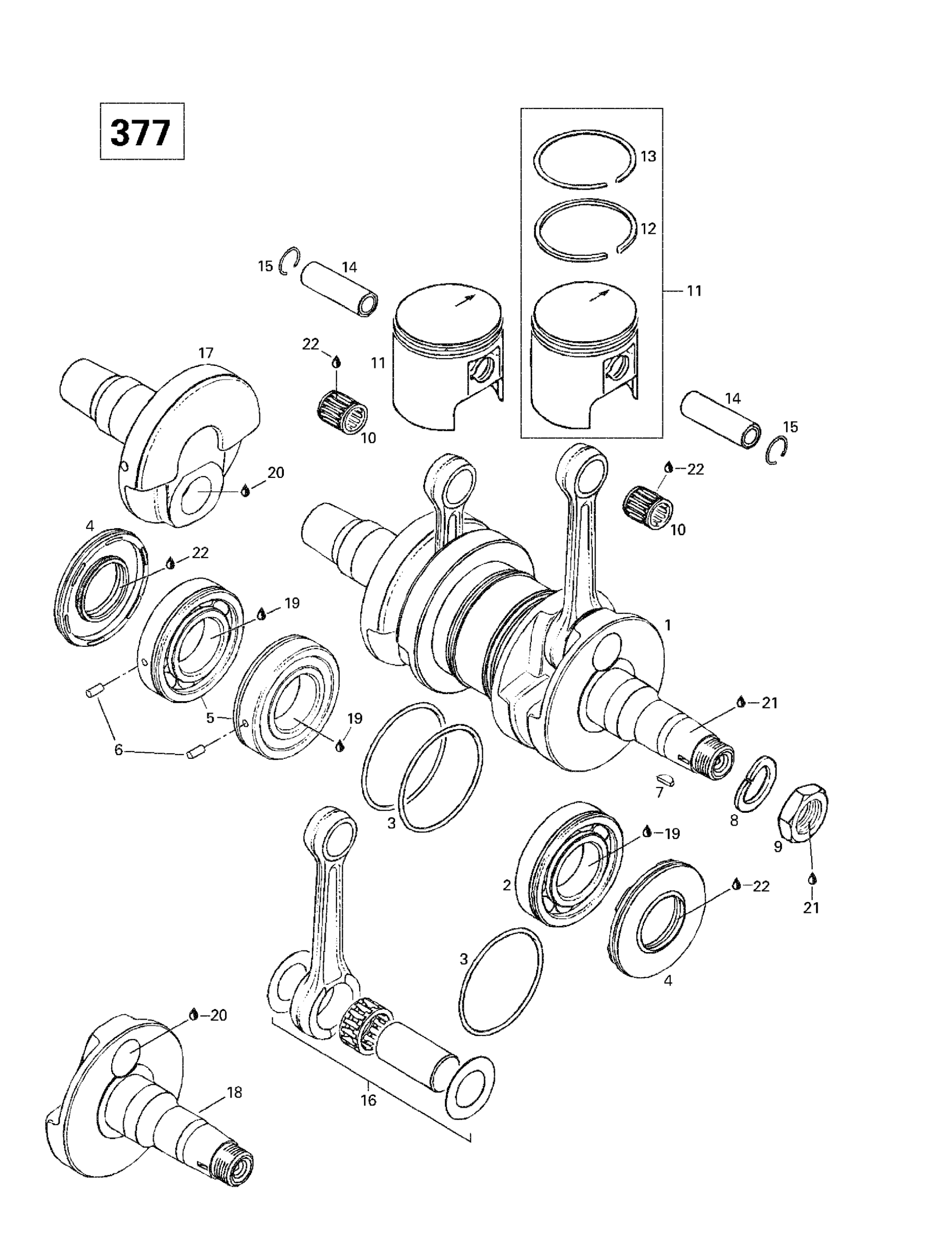 Crankshaft And Pistons (377)