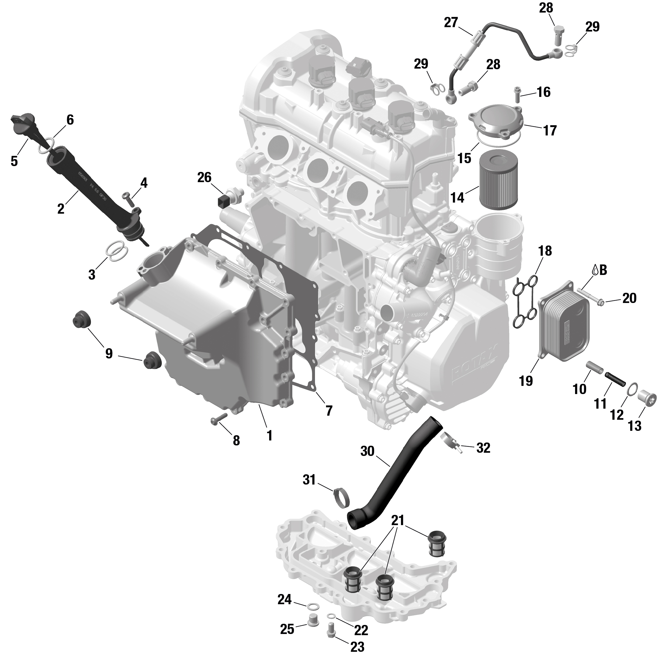 Схема узла: ROTAX - Engine Lubrication