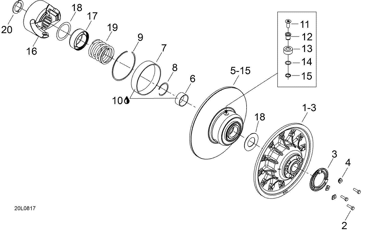 Driven pulley