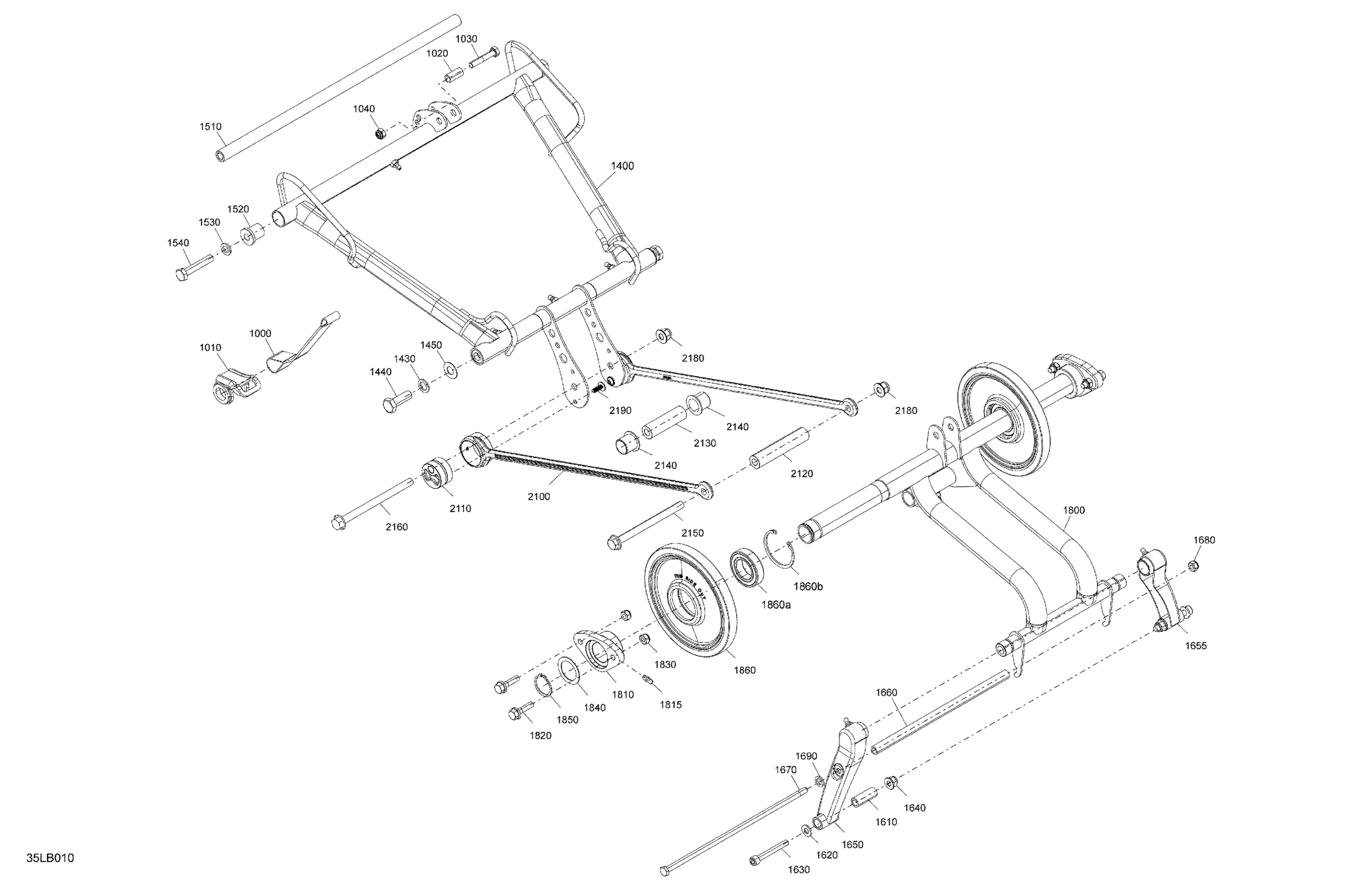 Схема узла: Suspension - Rear - Upper Section