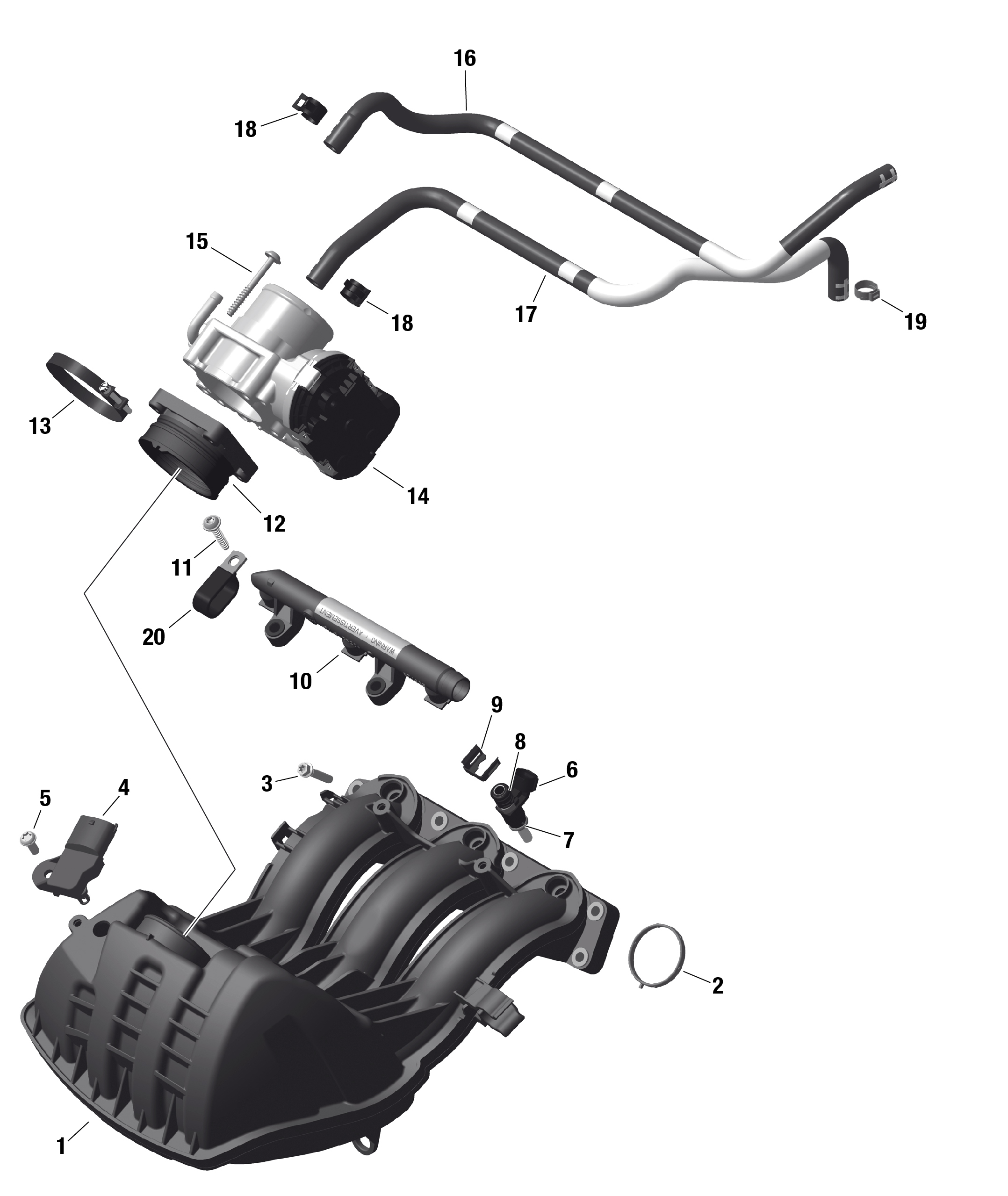 ROTAX - Air Intake Manifold And Throttle Body