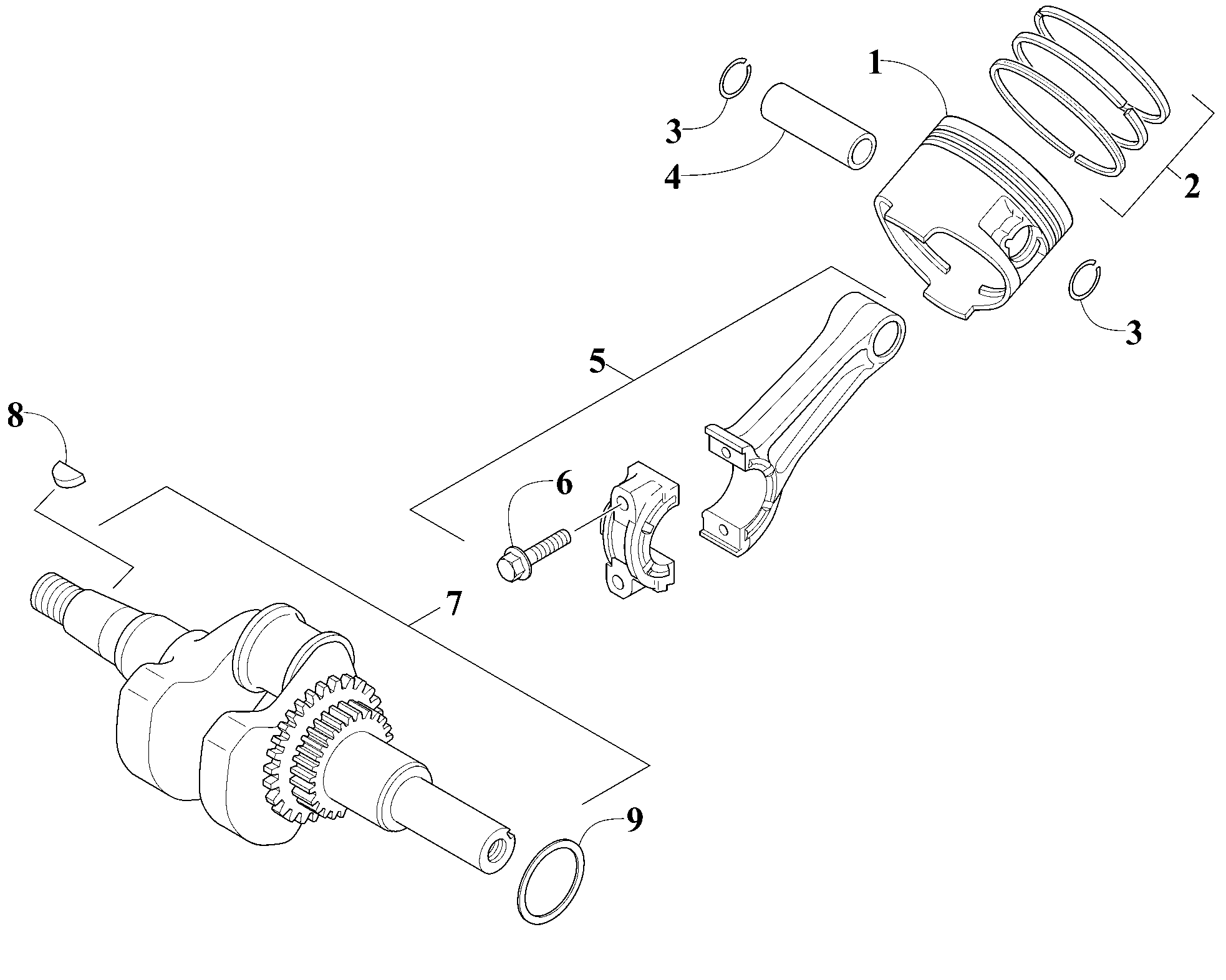 Engine - Piston and Crankshaft