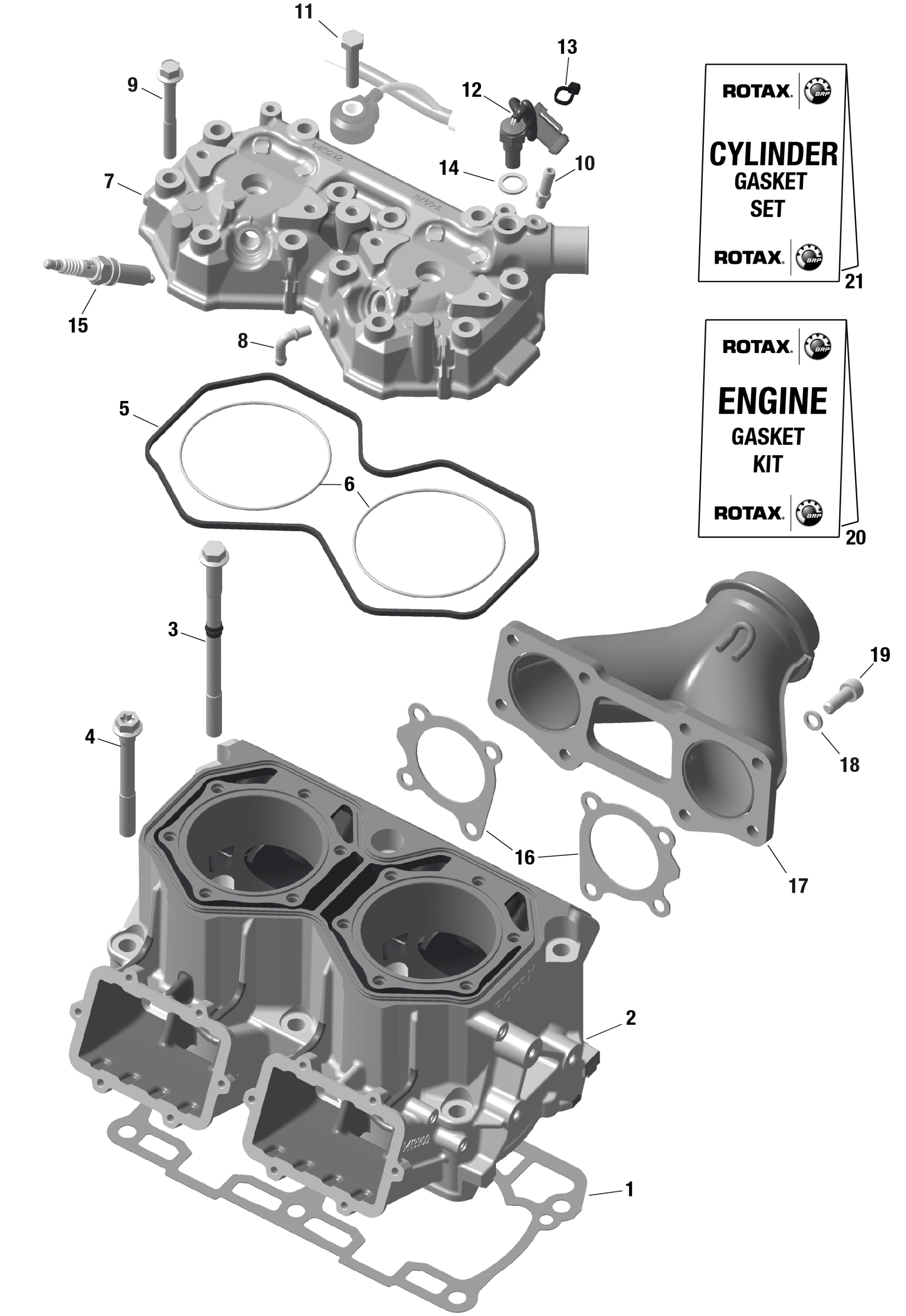 Engine - Cylinder And Cylinder Head - 850 E-TEC