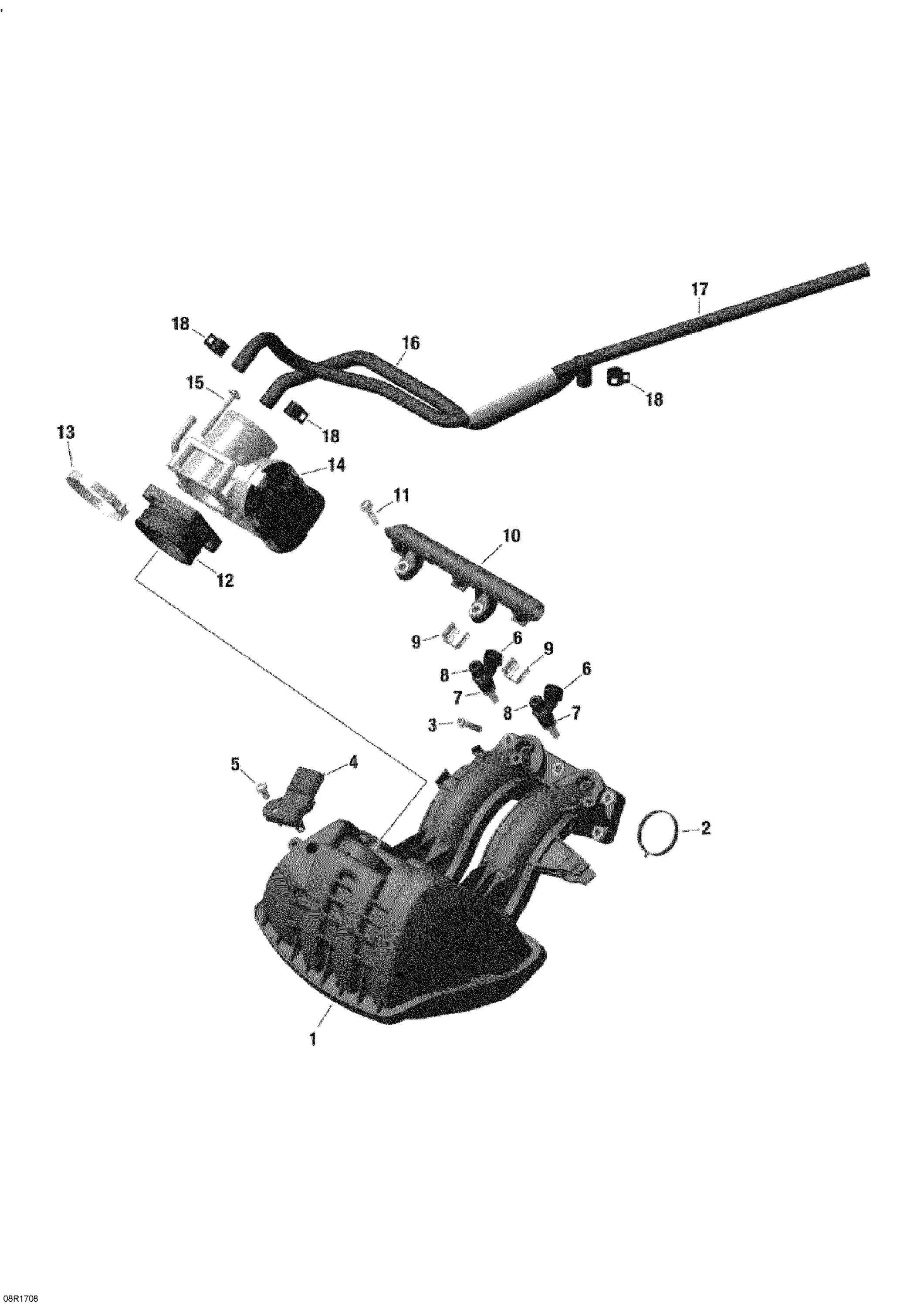 Air Intake Manifold And Throttle Body - 600 ACE