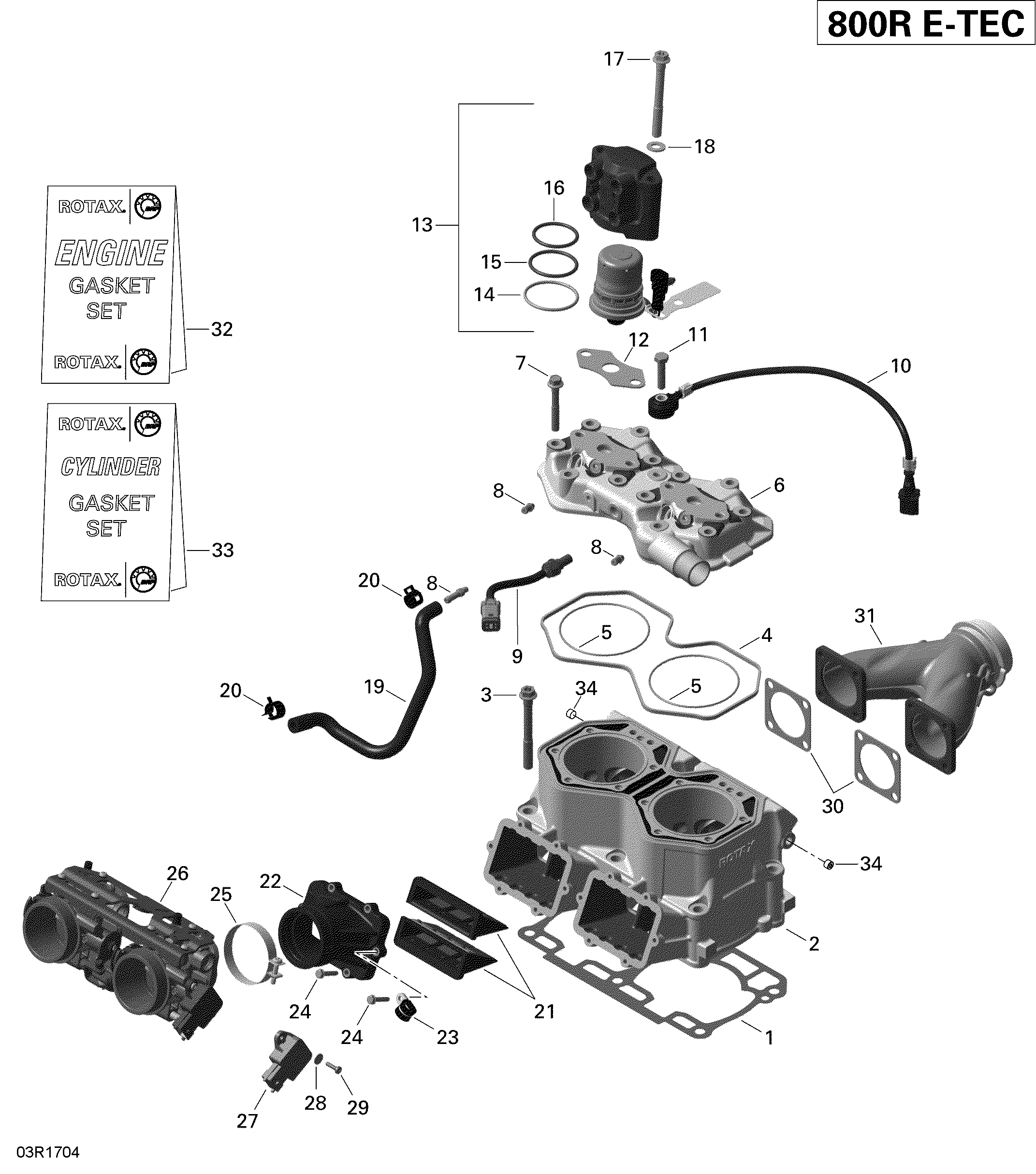 Схема узла: Cylinder And Injection System _03R1524