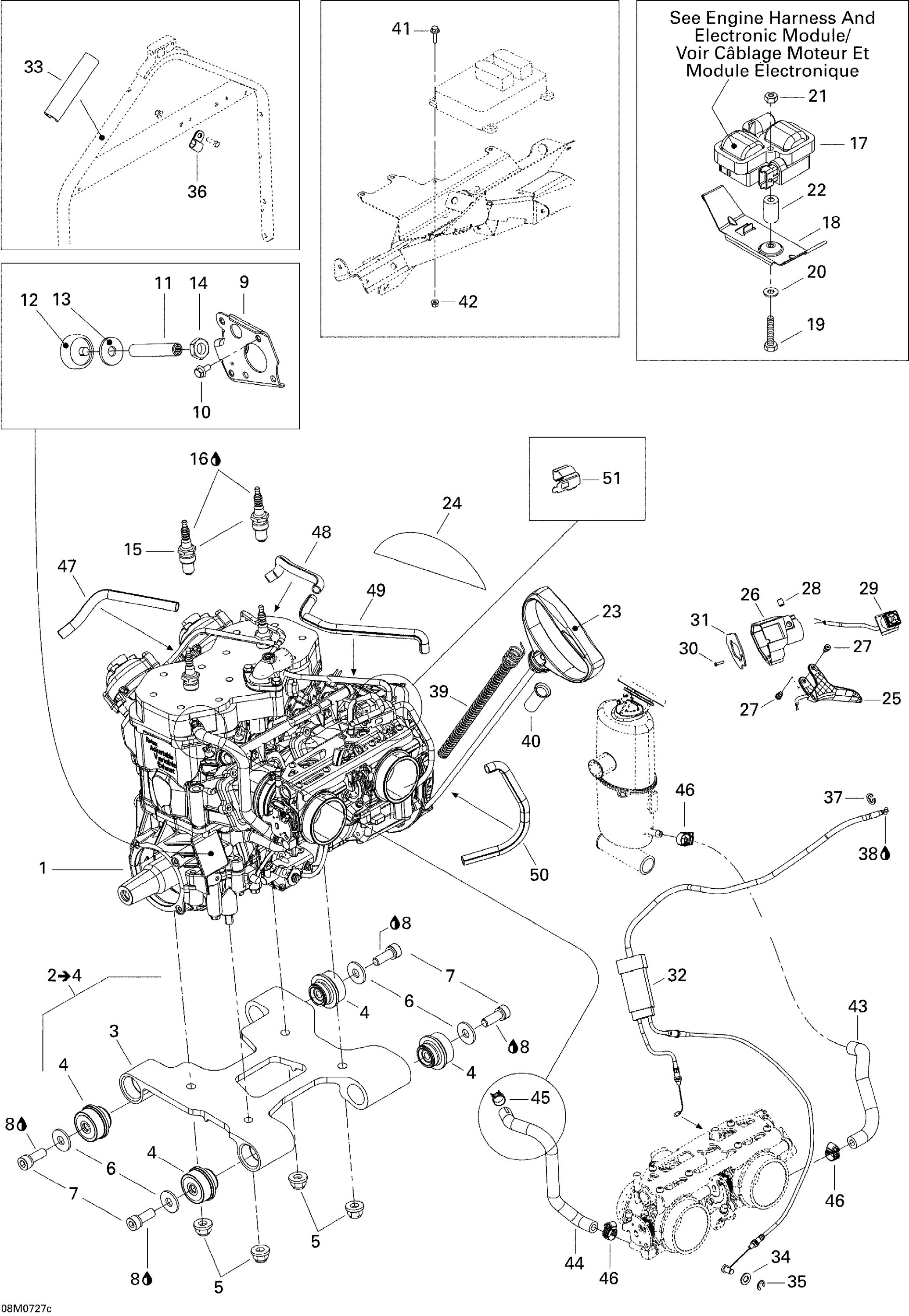 Engine And Engine Support 600HO SDI