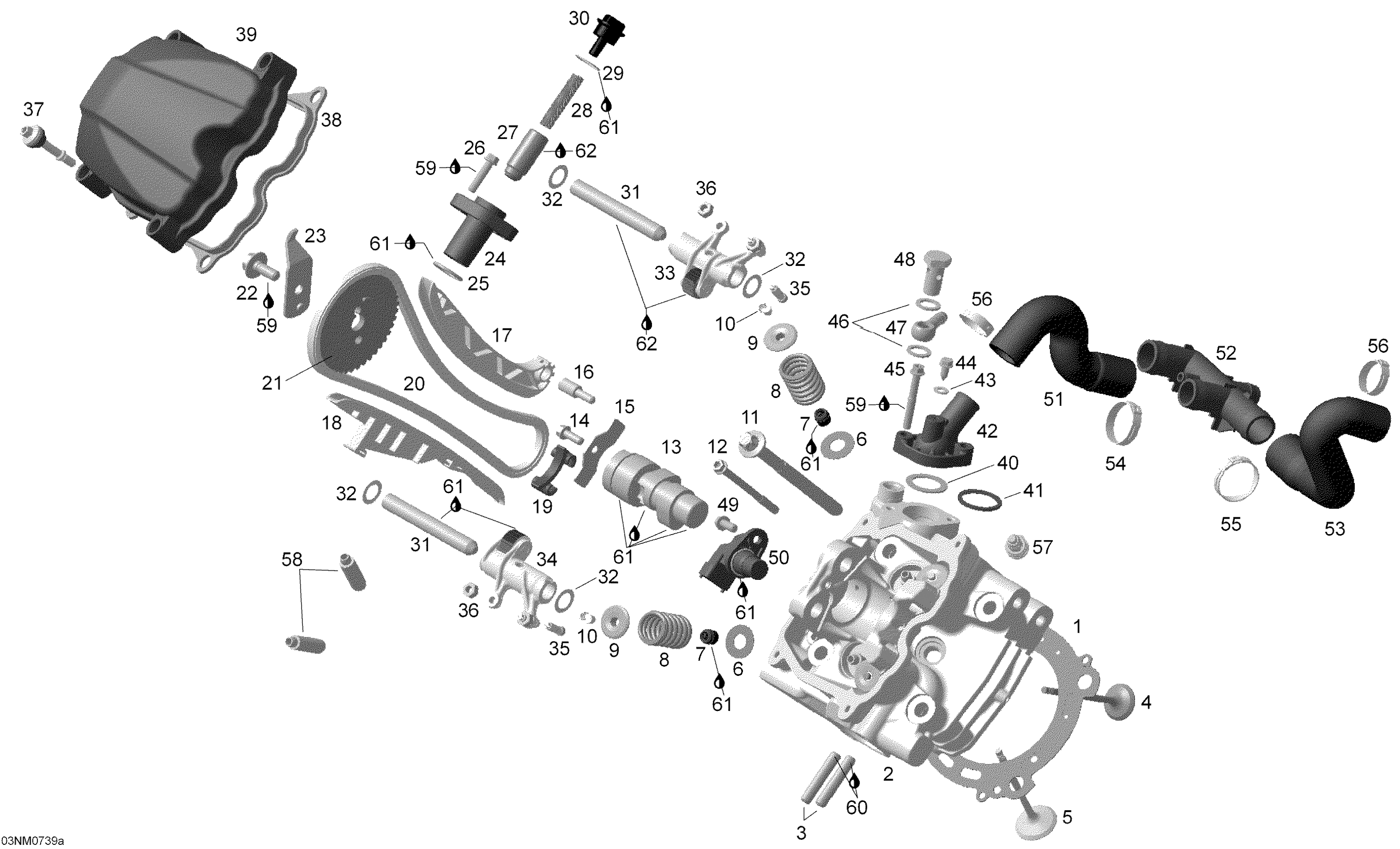 Схема узла: Cylinder Head Front