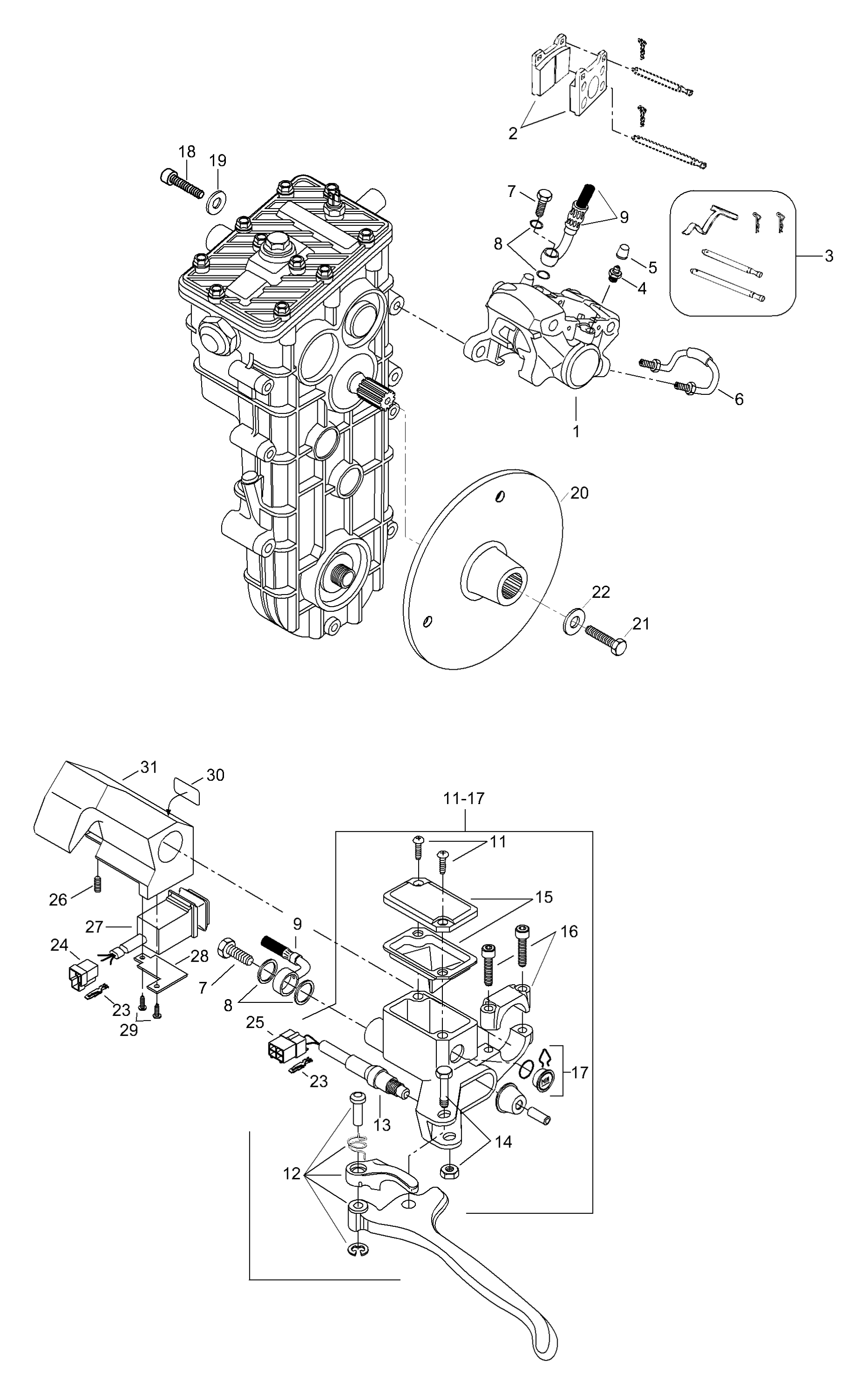 Схема узла: Brake Assy