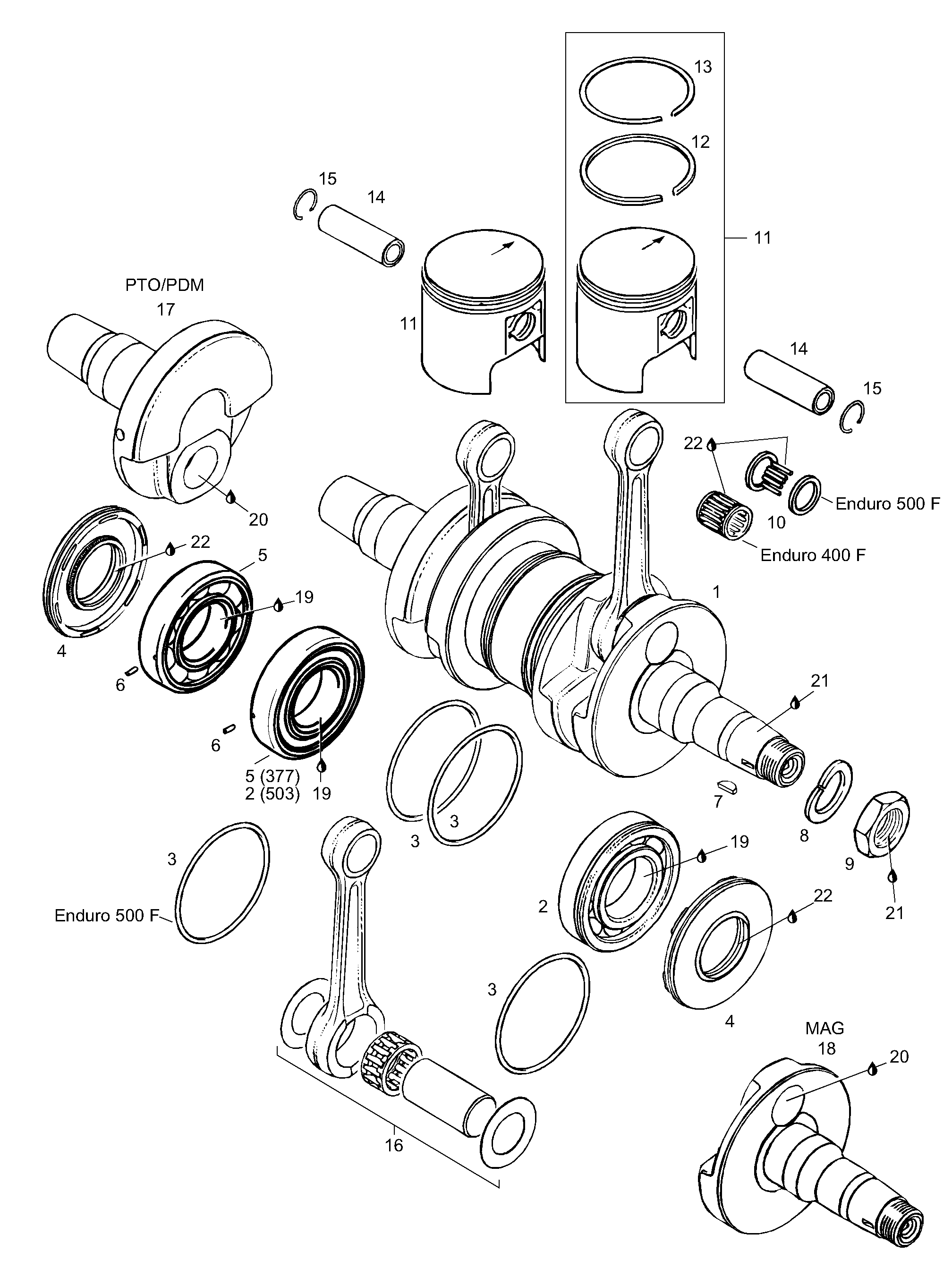 Схема узла: Crankshaft Assy