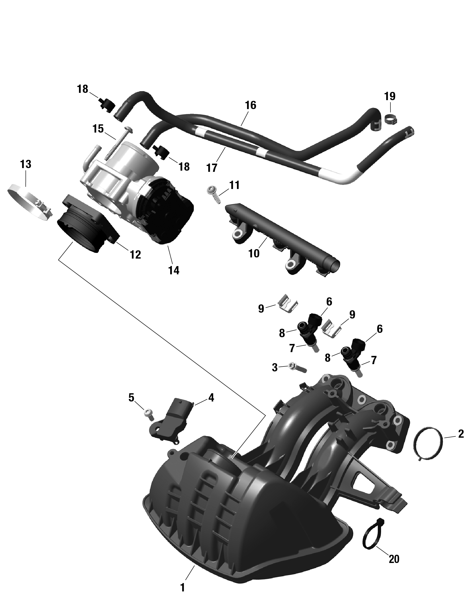 ROTAX - Air Intake Manifold And Throttle Body