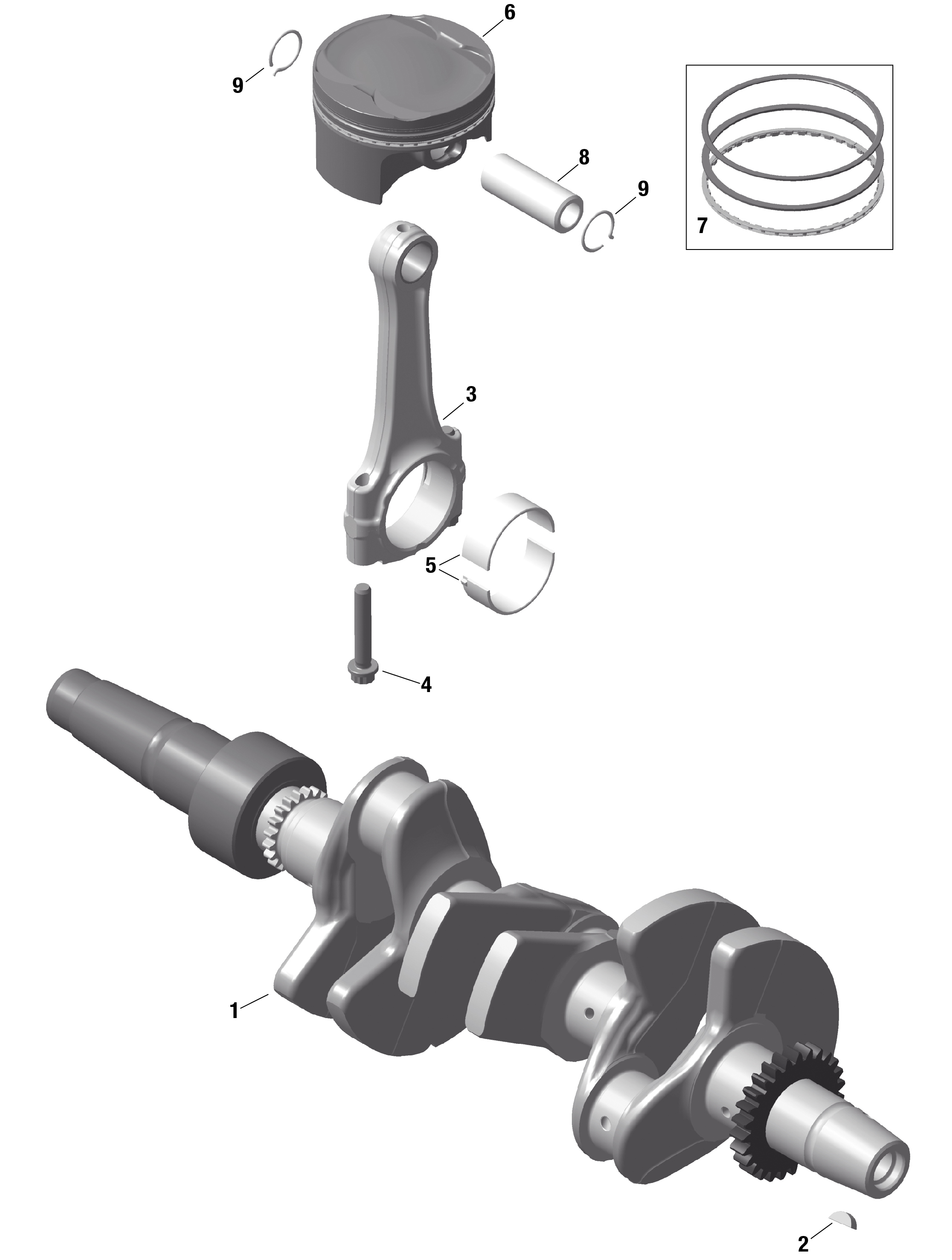 ROTAX - Crankshaft and Pistons