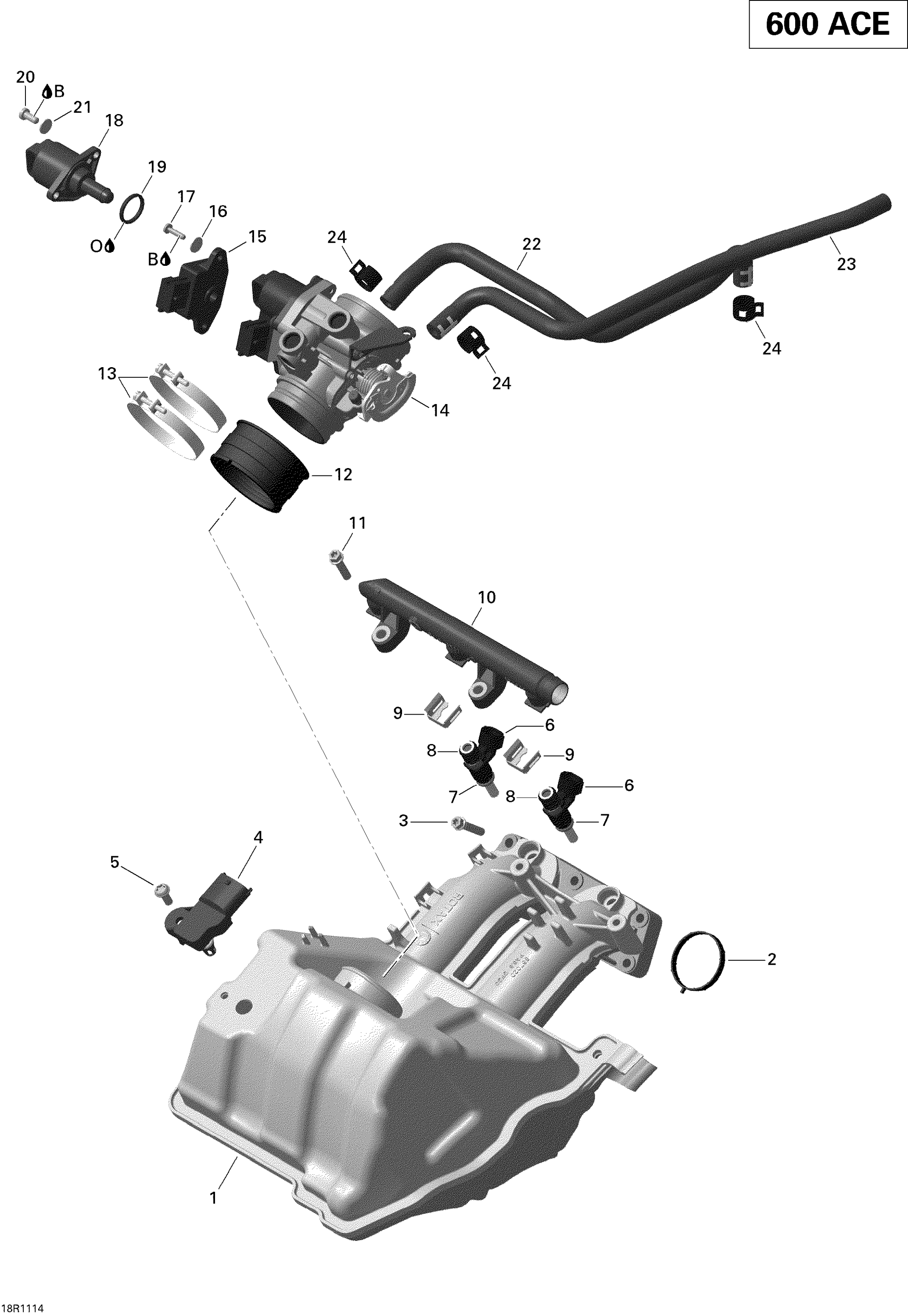 Air Intake Manifold And Throttle Body