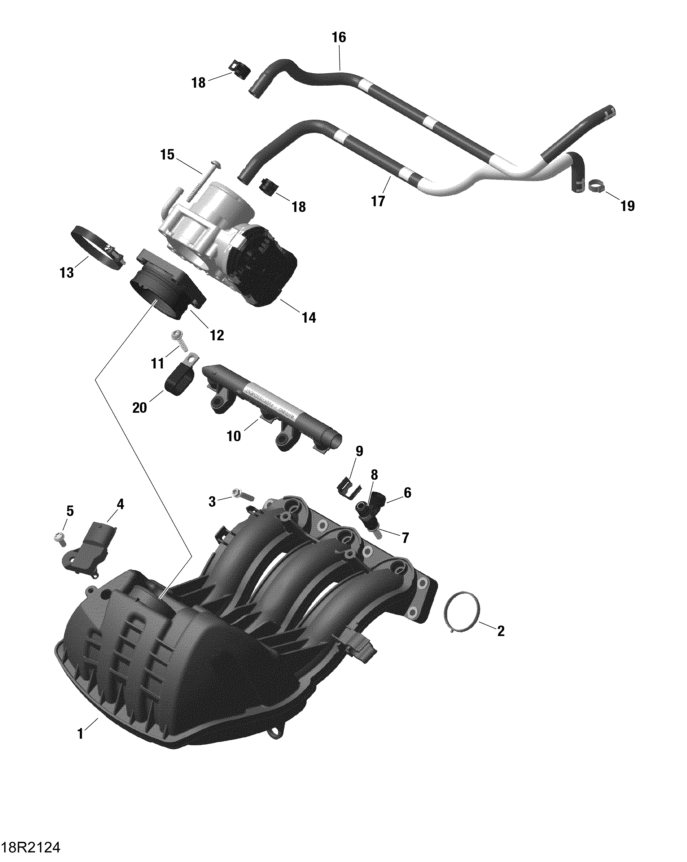 ROTAX - Air Intake Manifold And Throttle Body