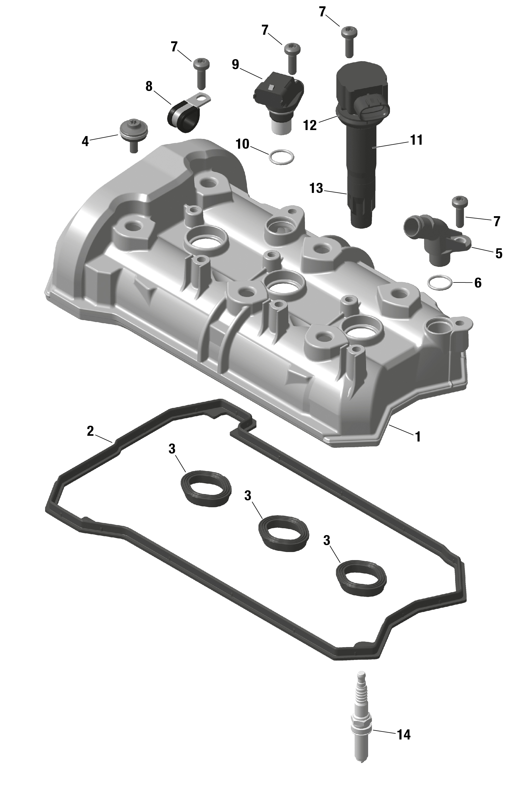 Схема узла: ROTAX - Valve Cover