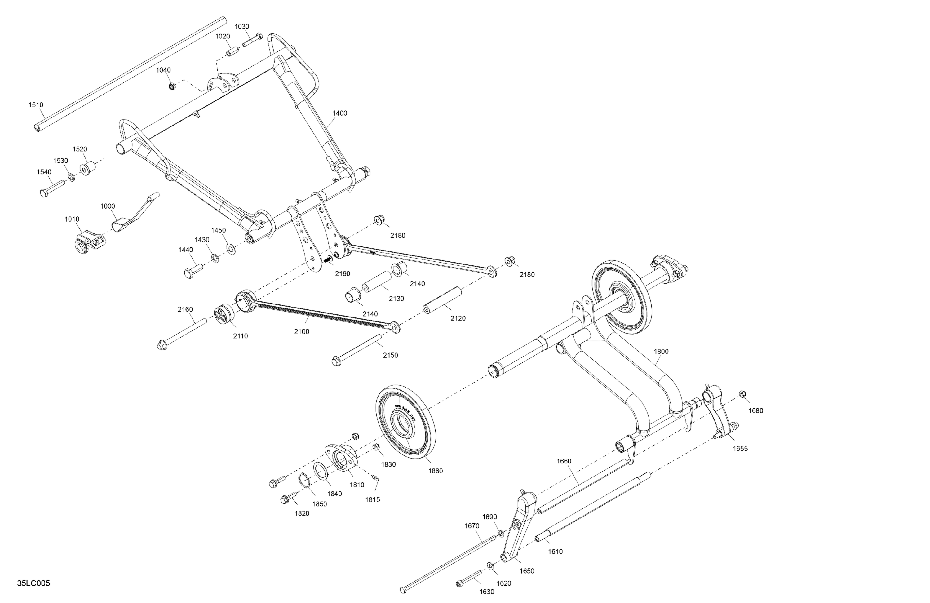 Схема узла: Suspension - Rear - Upper Section