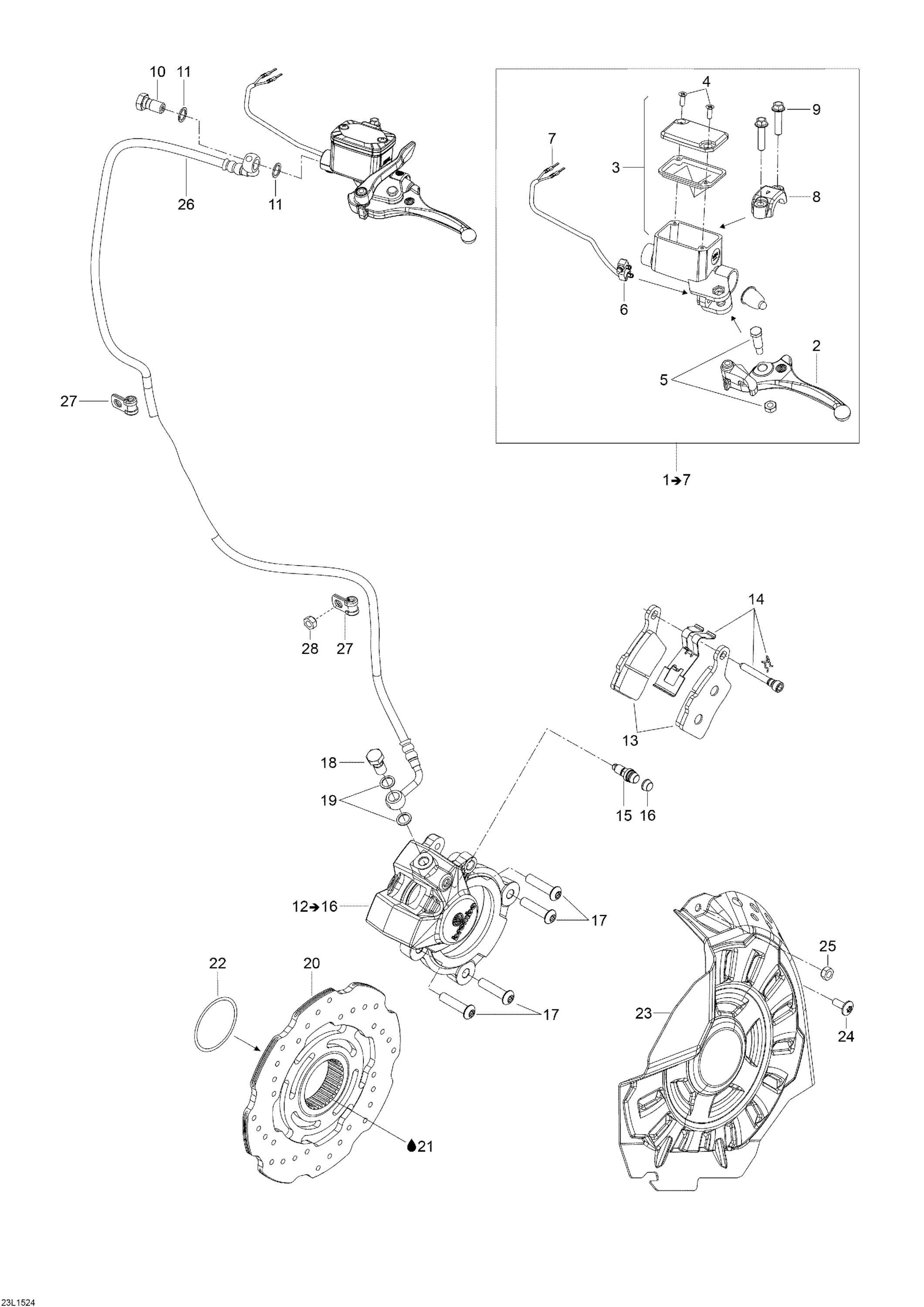 Схема узла: Hydraulic Brakes