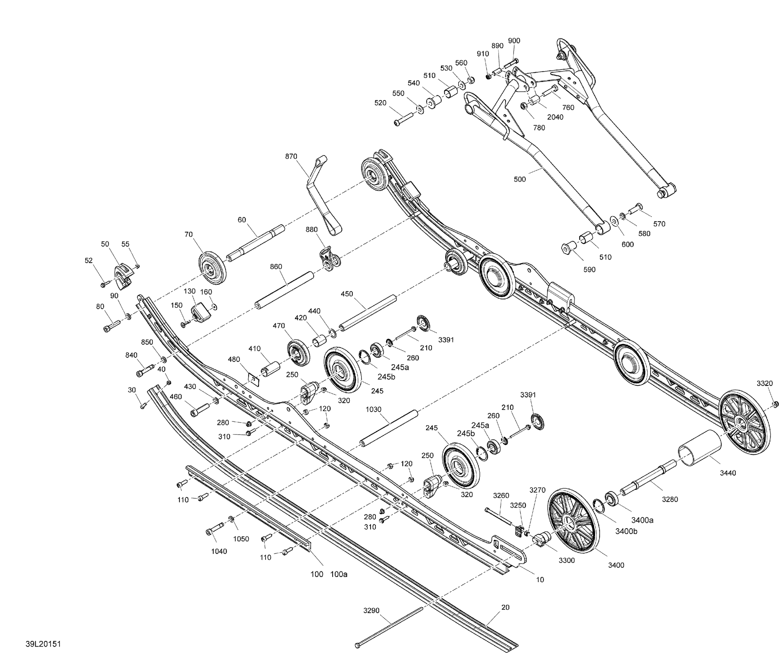 Suspension, Rear - Lower Section - RE 3900 - SKU SELM