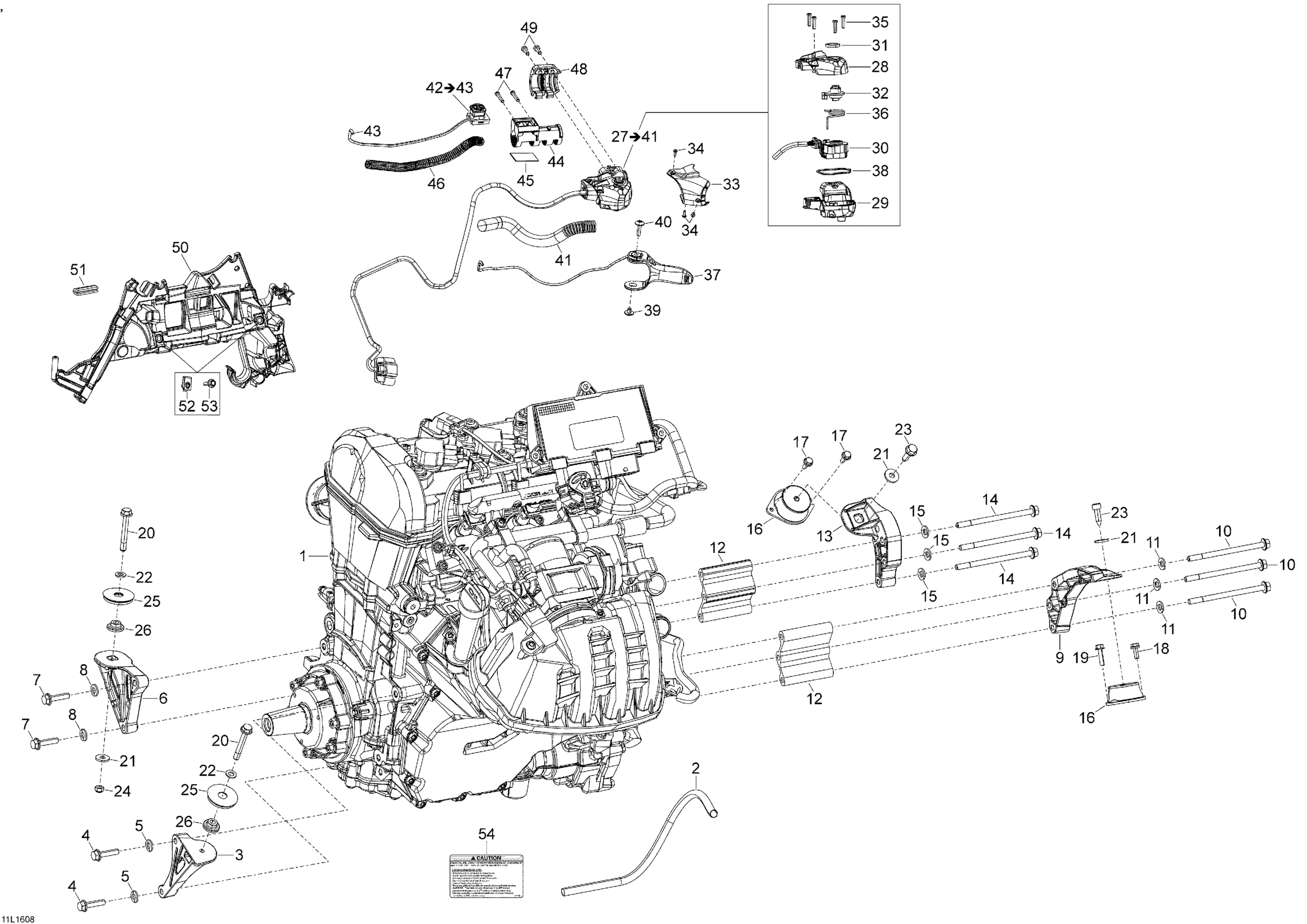 Схема узла: Engine And Engine Support