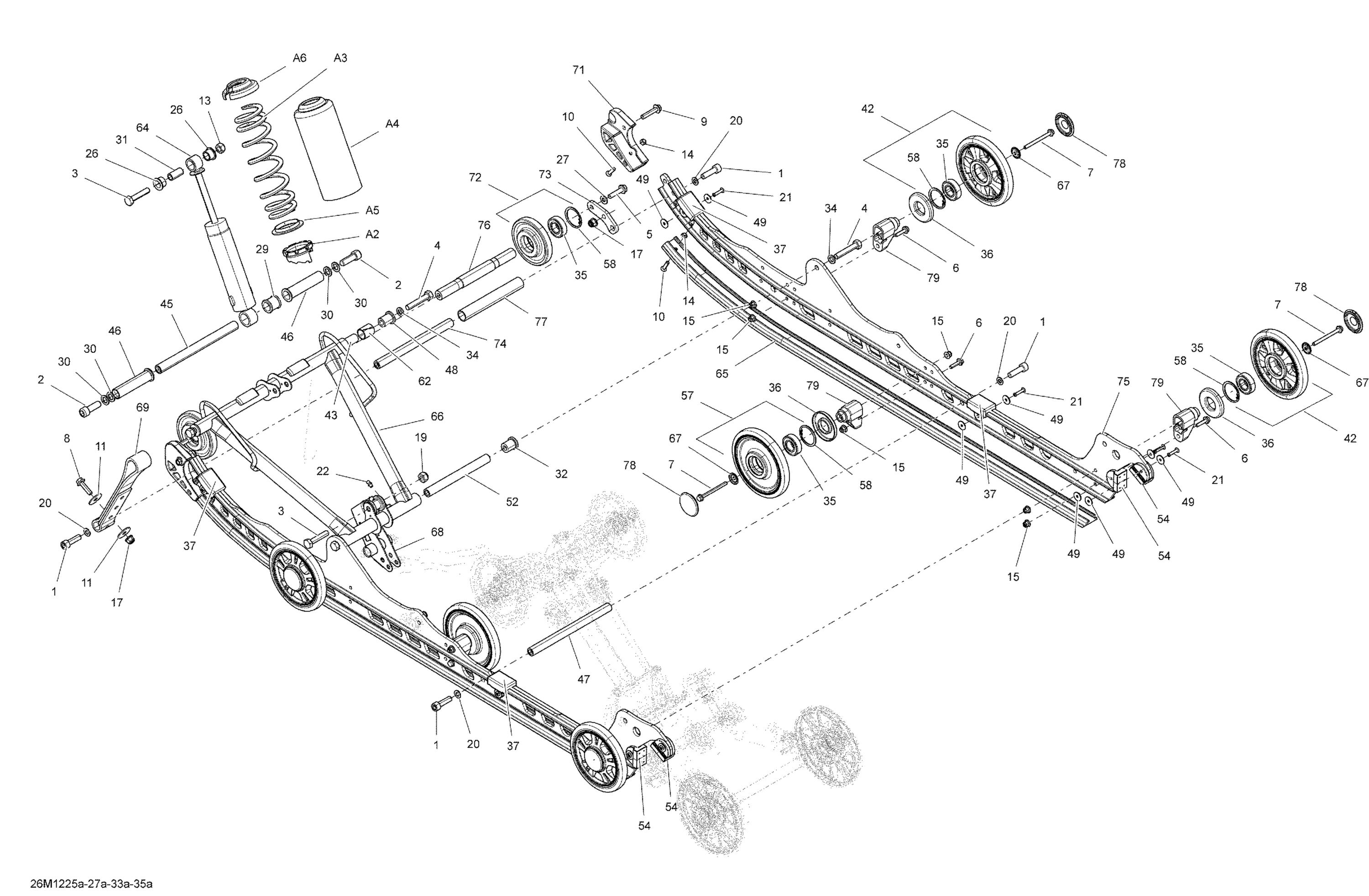 Схема узла: Rear Suspension (LT) Front Arm