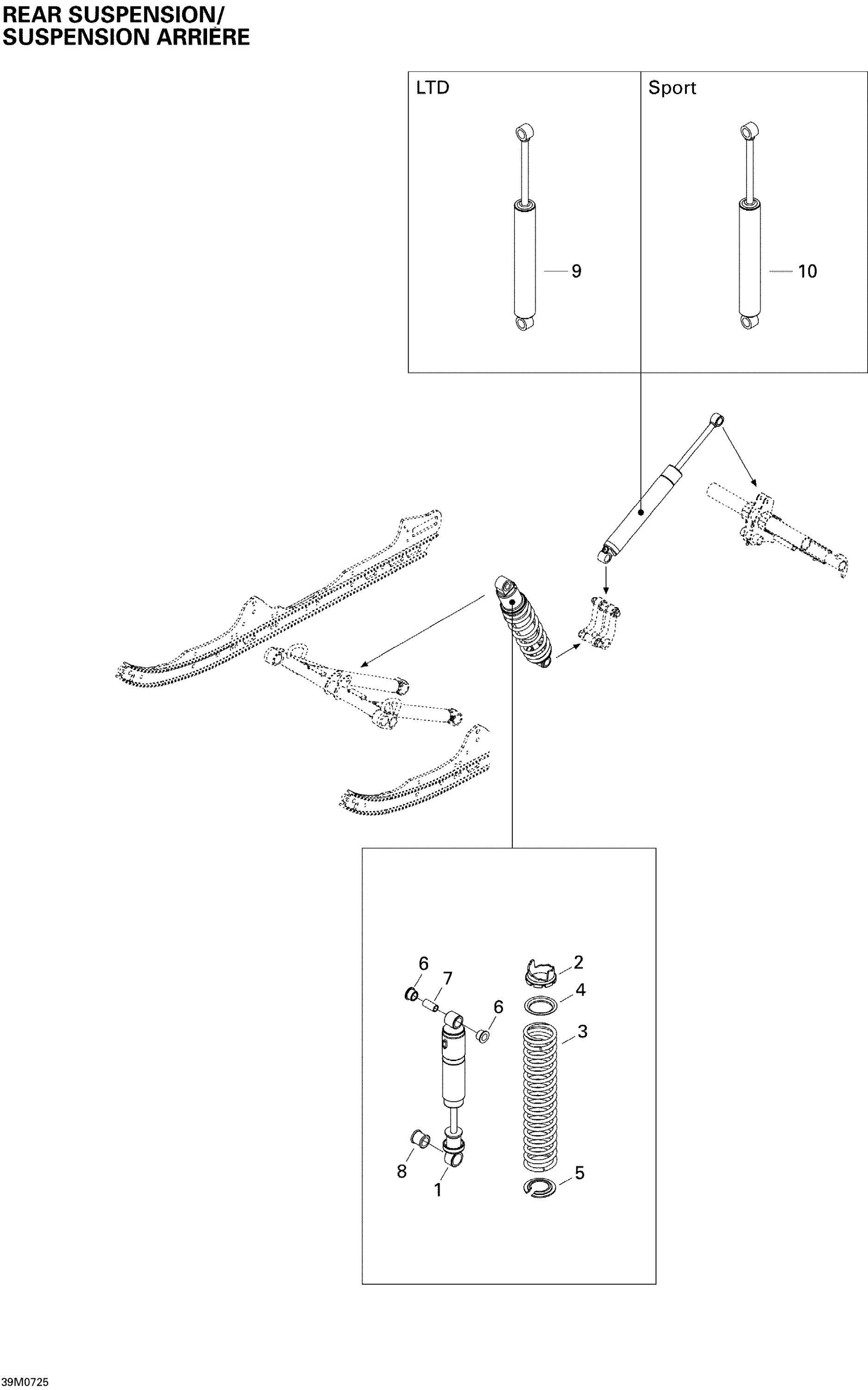 Rear Suspension Shocks Sport