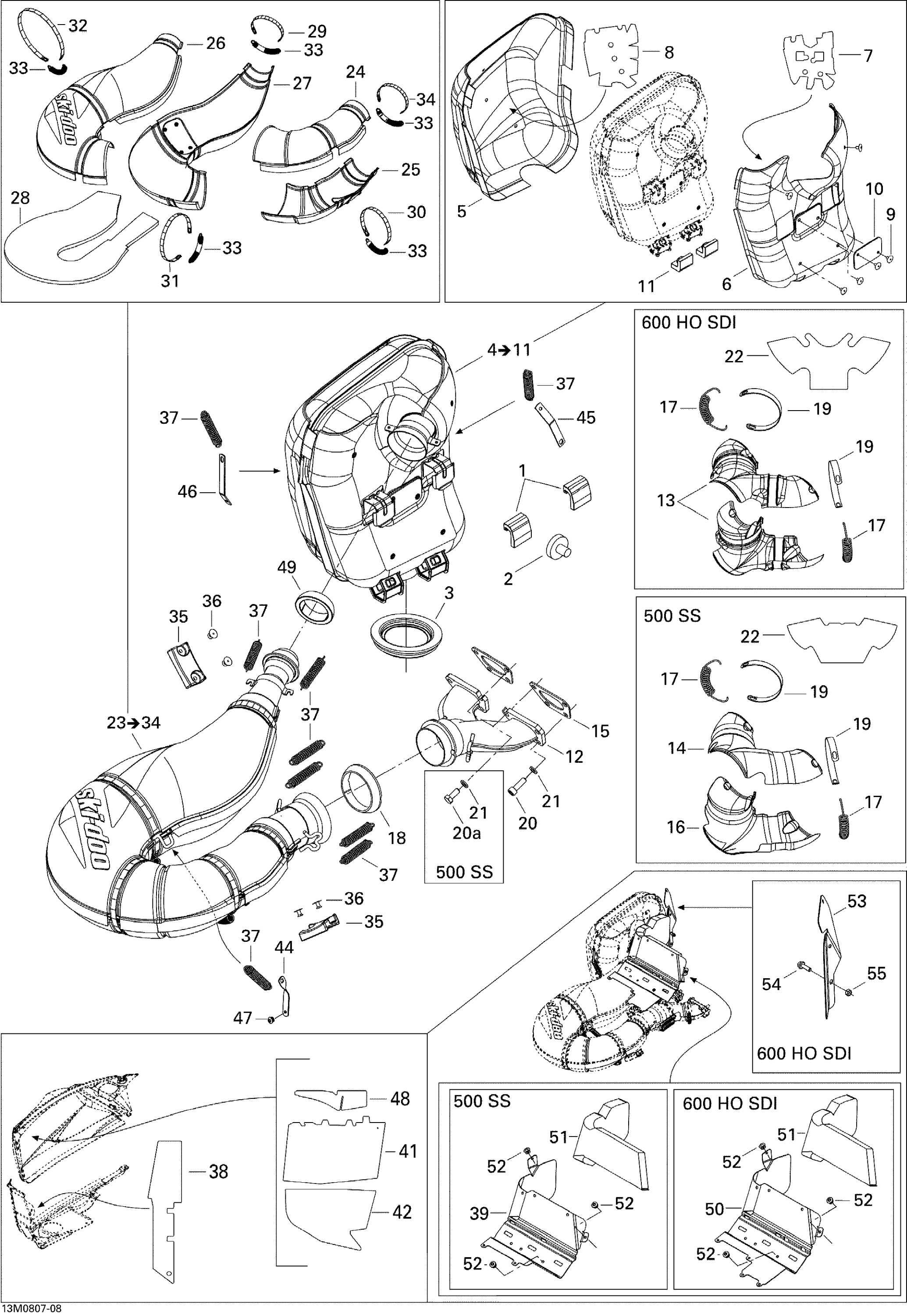 Exhaust System 800 HO PTEK