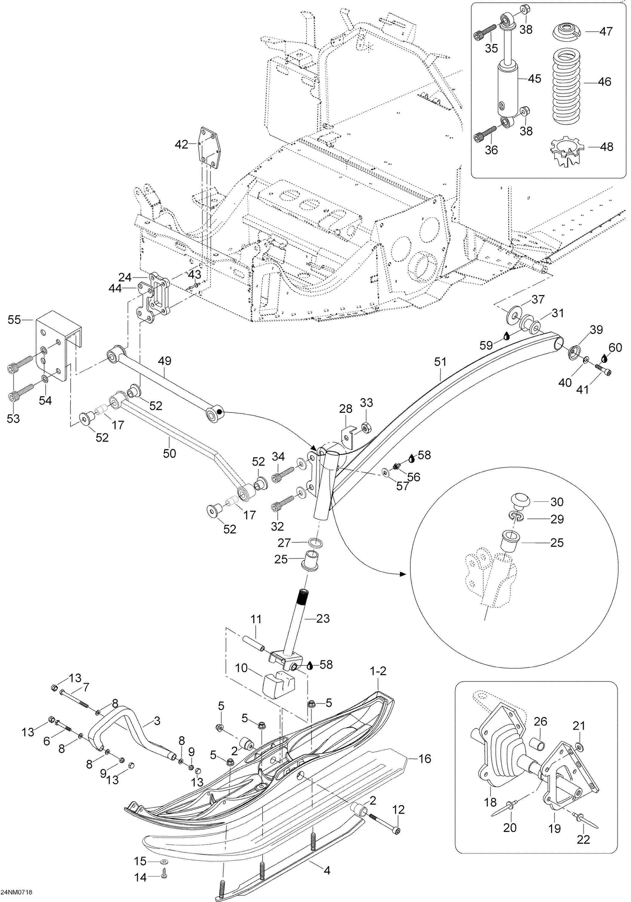 Схема узла: Front Suspension And Ski