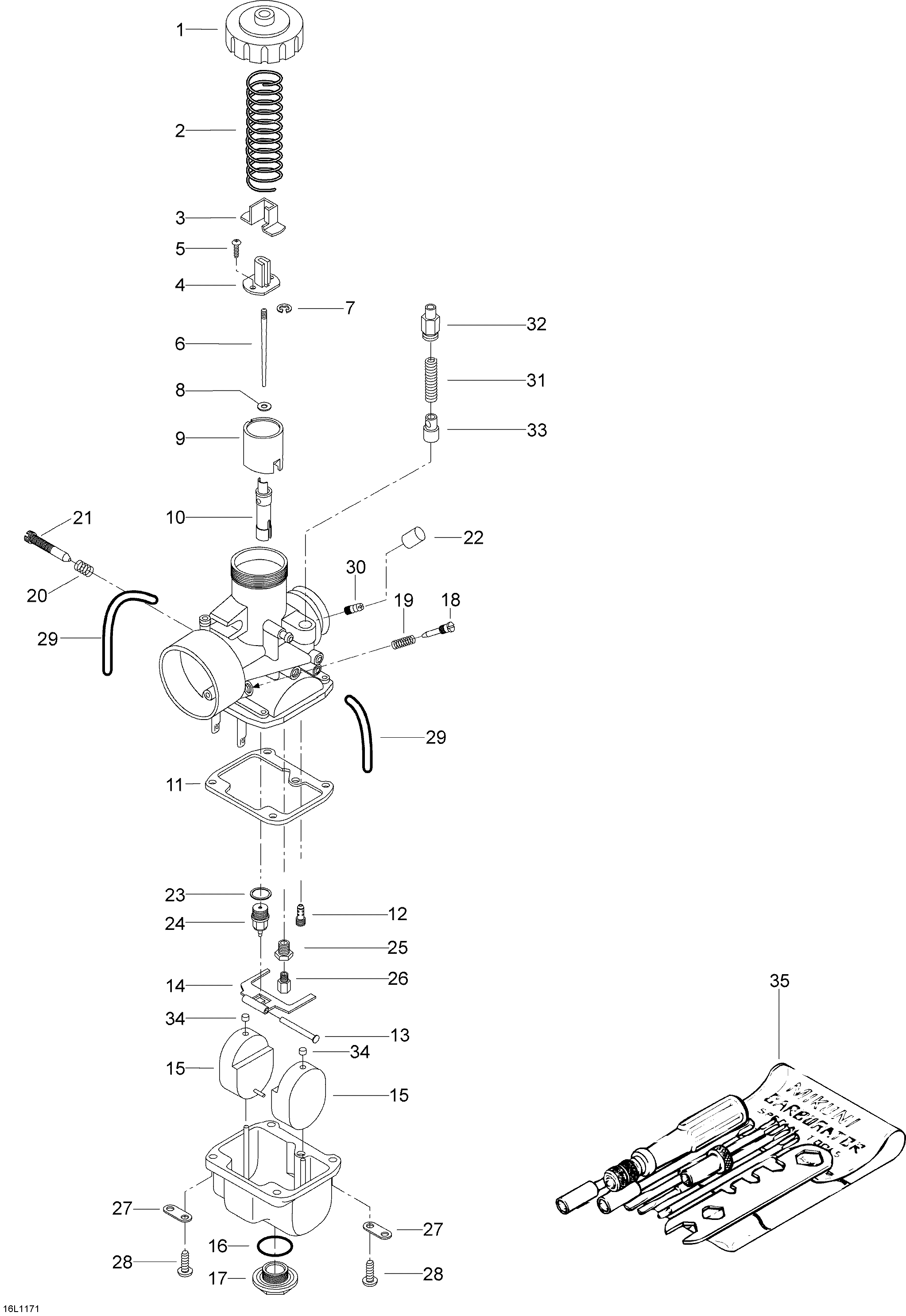 Схема узла: Carburetor _16L0901