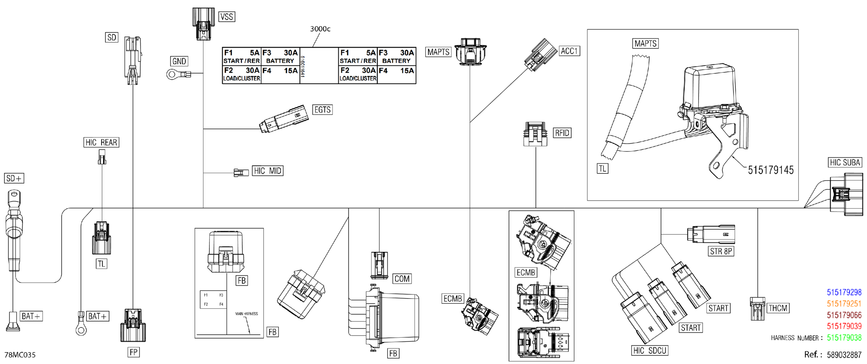 Electric - Main Harness - 515179368